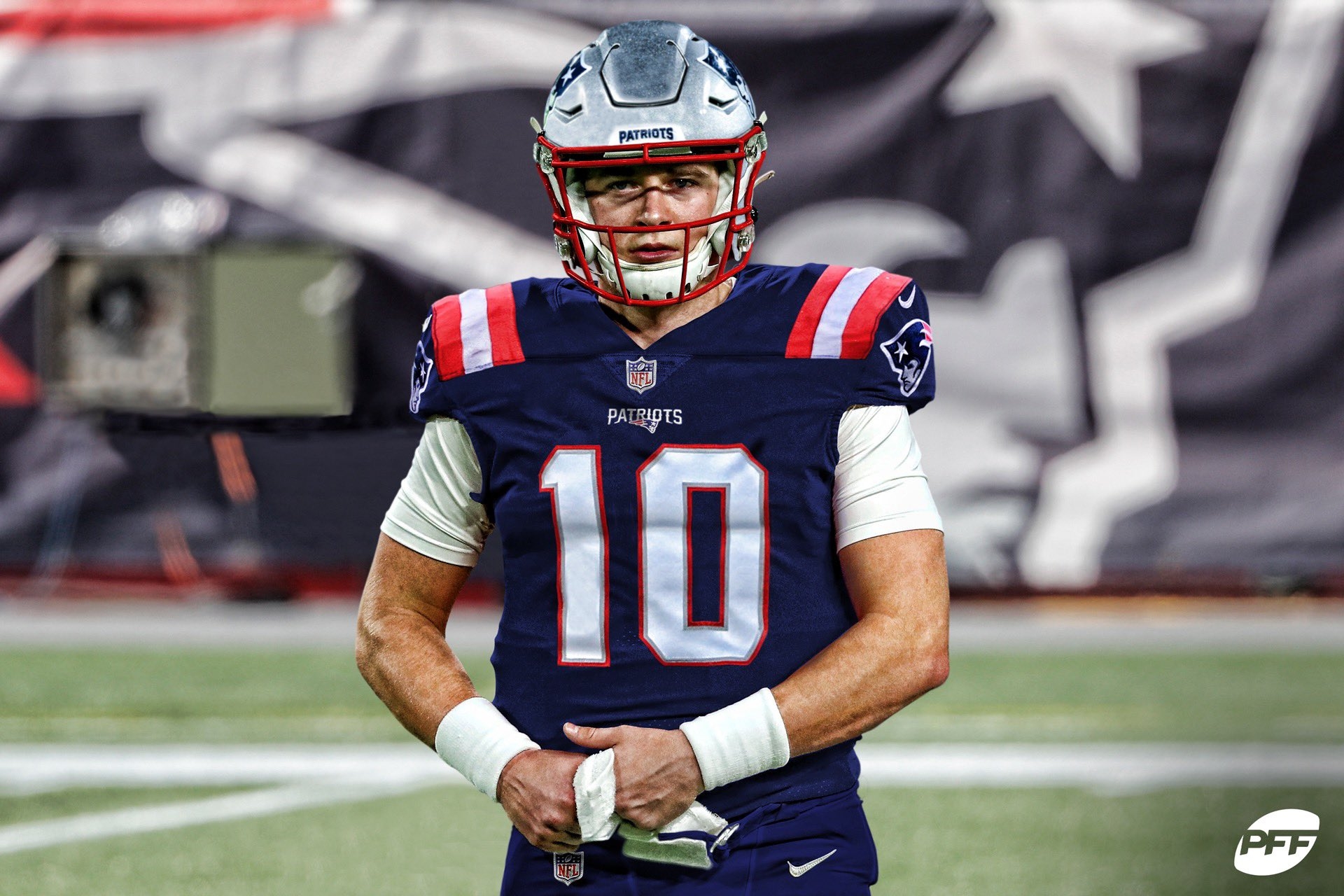 1920x1280 PFF look at Mac Jones in a Patriots uniform, Desktop