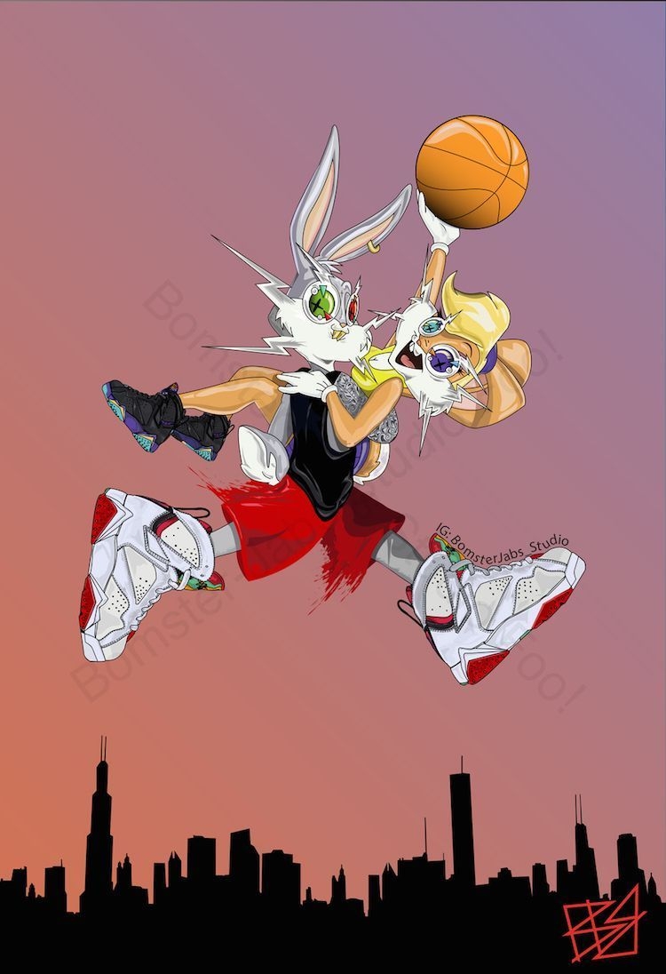 750x1100 Bugs Bunny Jordan Supreme Wallpaper, Phone