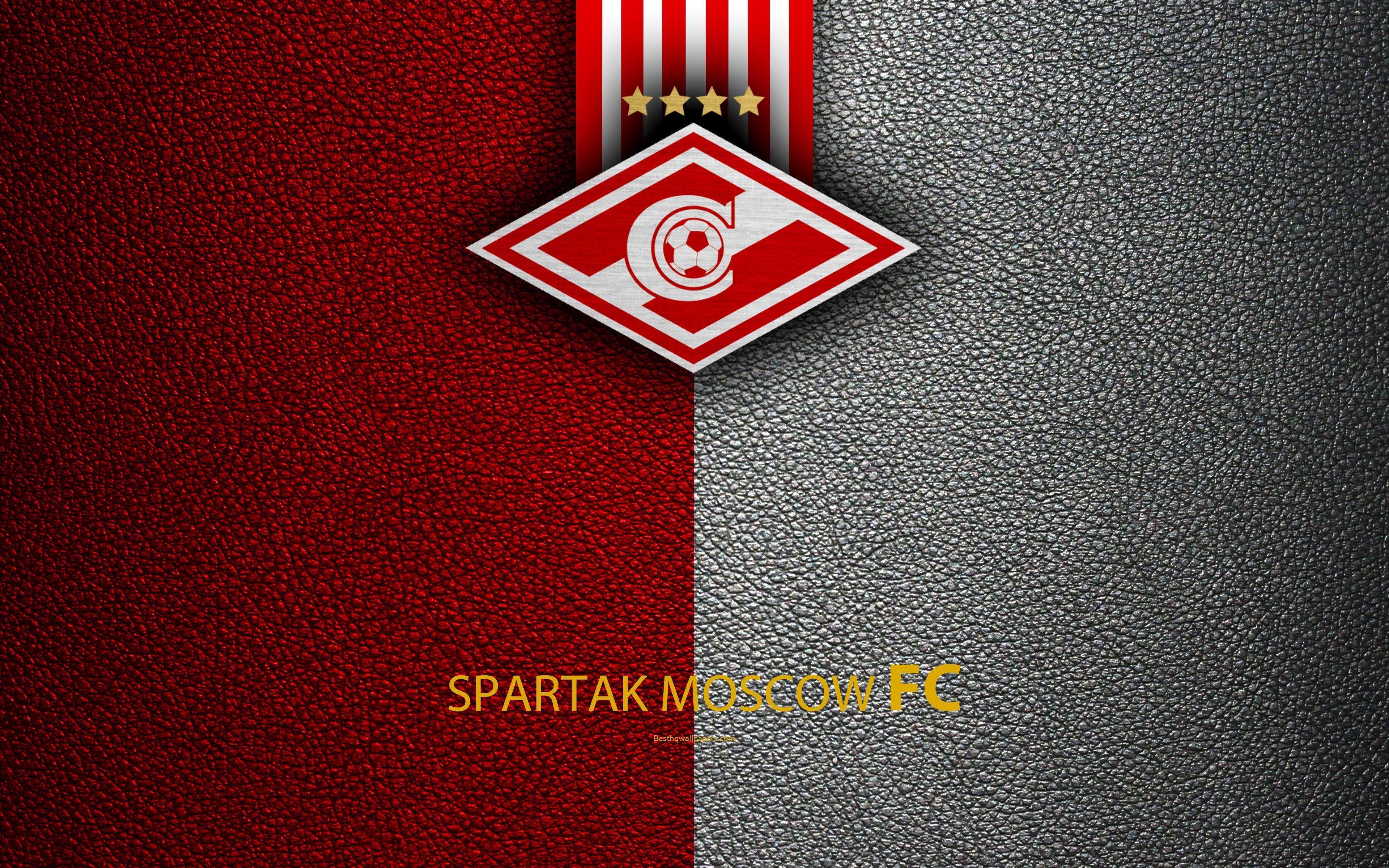 3840x2400 Download wallpaper FC Spartak Moscow, 4k, logo, Russian football, Desktop