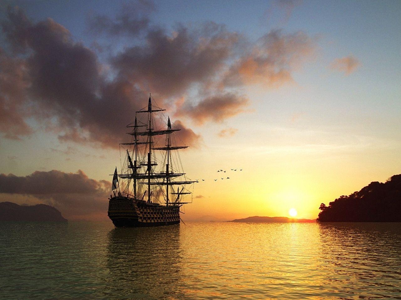 1280x960 3D Sailing Ship Wallpaper, Desktop