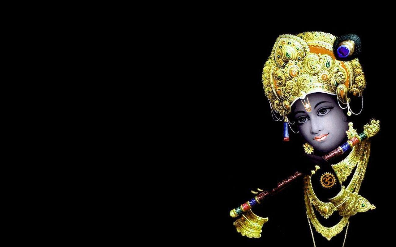 1280x800 Black Lord Krishna wallpaper, Desktop