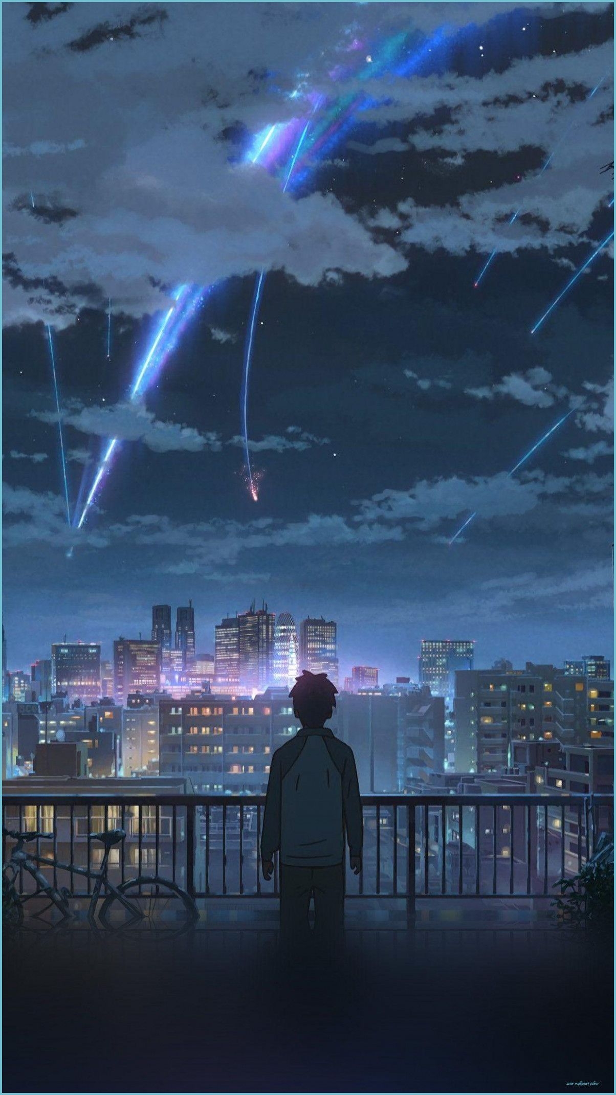 1210x2150 anime aesthetic iphone wallpaper Fresh Your Name Movie Touching wallpaper iphone, Phone