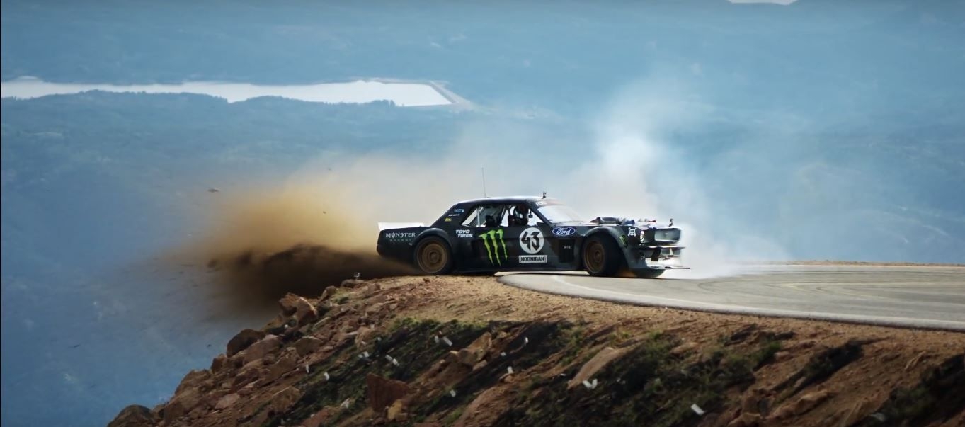 1370x610 Climbkhana: Ken Block Tames Pikes Peak in 400 HP Hoonicorn Mustang, Survives, Dual Screen