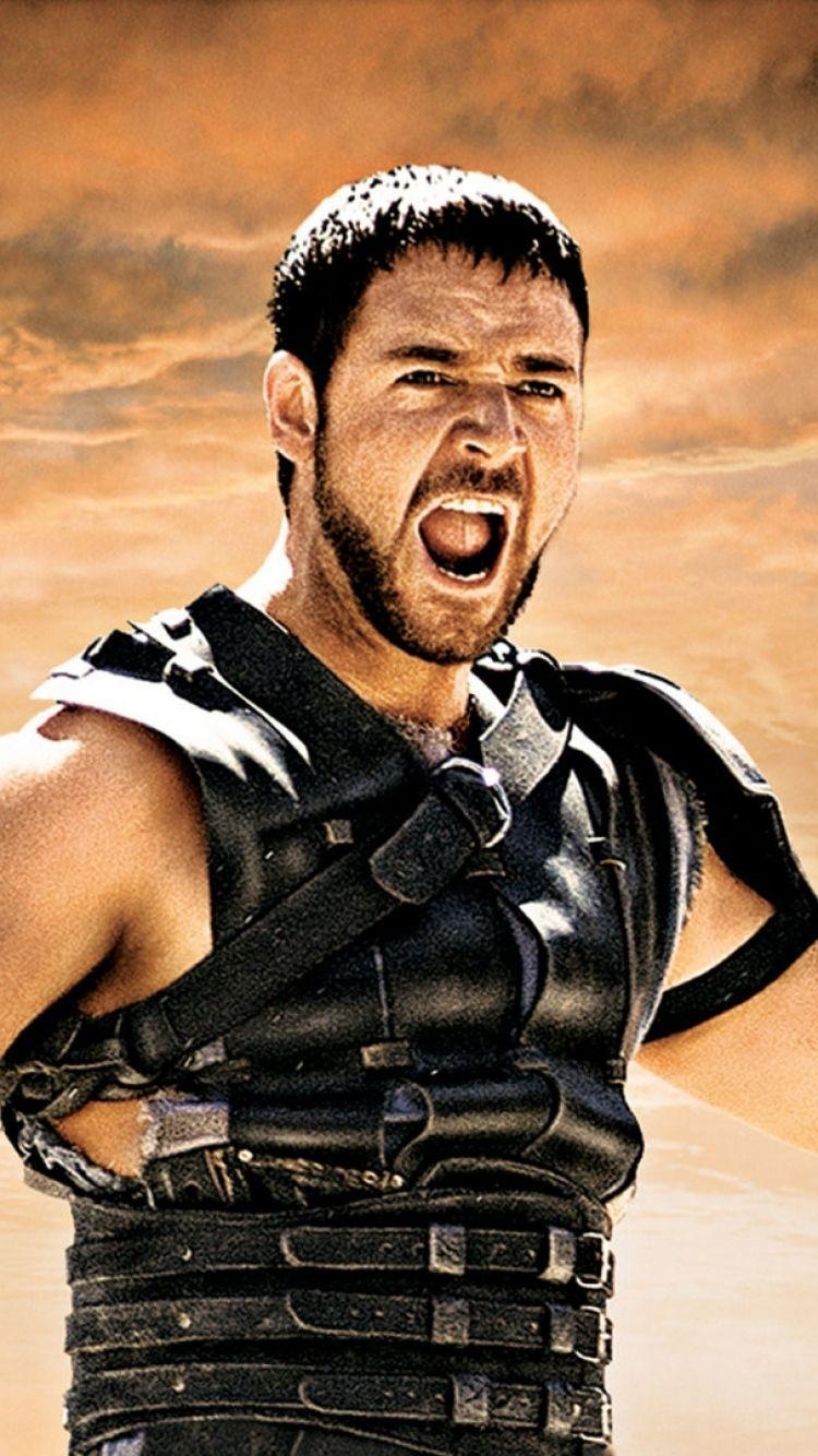 750x1340 Download Wallpaper  Gladiator, Russell crowe, Maximus, Phone