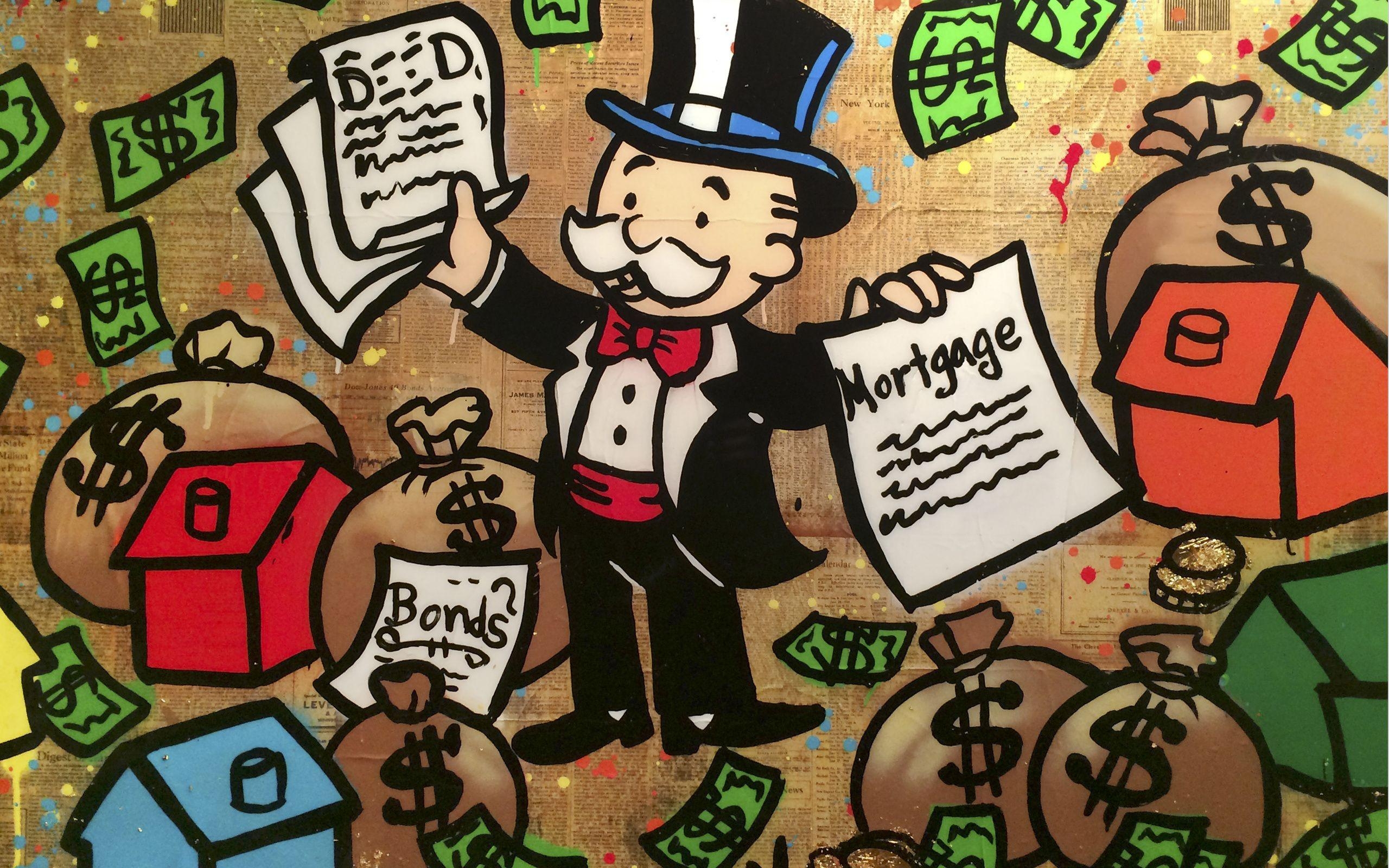 2560x1600 Alec Monopoly, Street Art, Mortgage, Modern Art, Artwork, Desktop