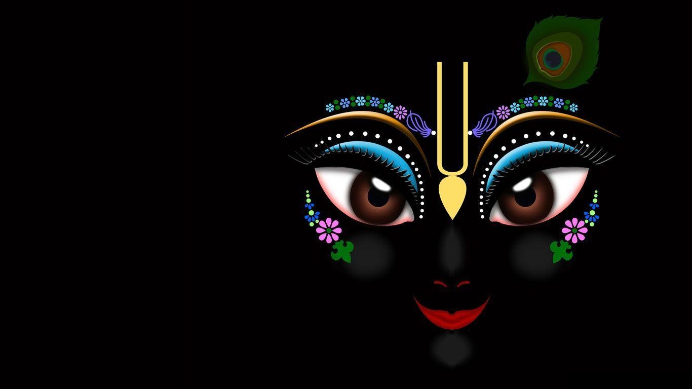 1370x770 Black Lord Krishna HD Wallpaper Free Download. Lord krishna HD, Desktop