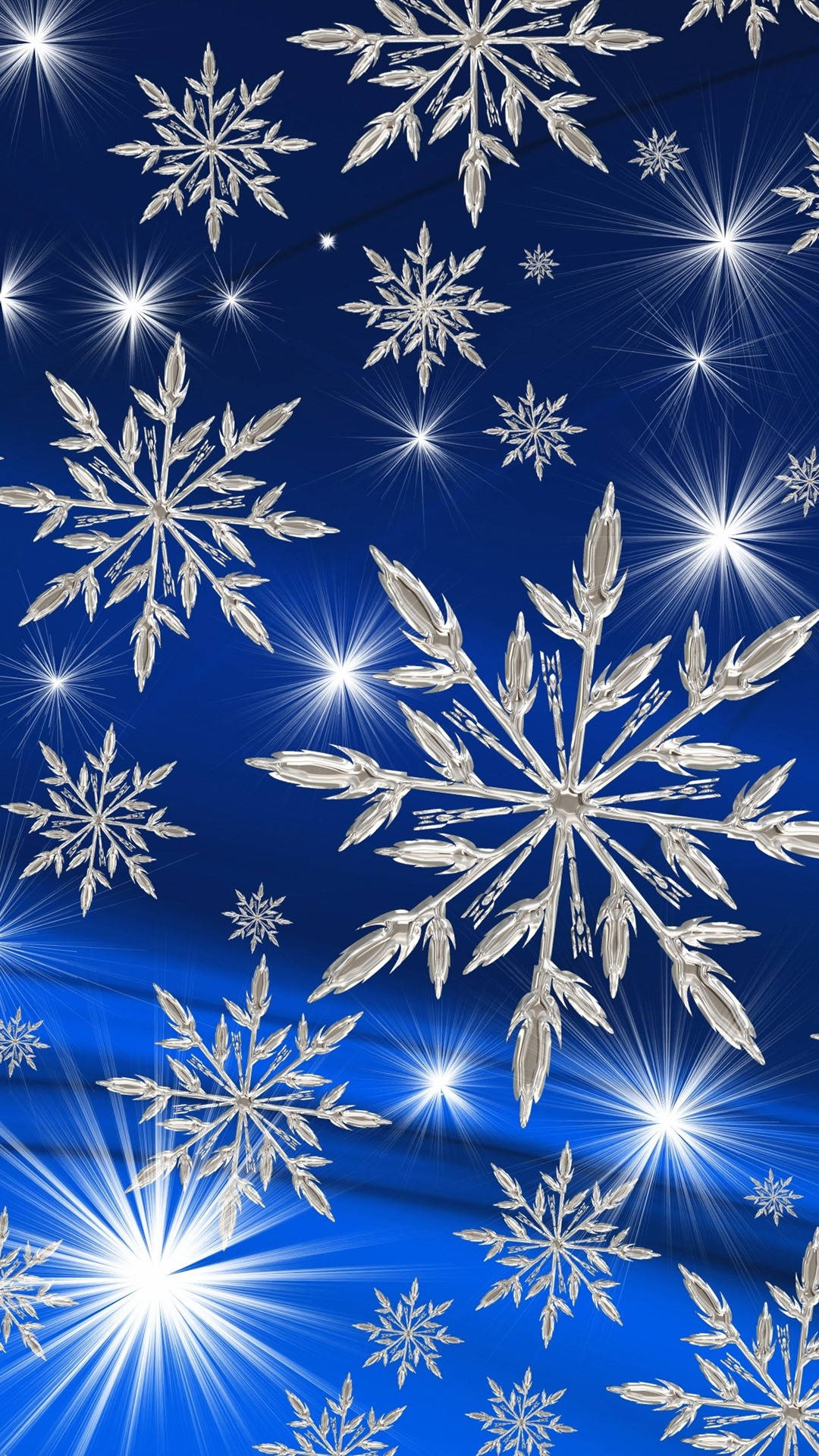 1080x1920 Download A Blue Background With Snowflakes Wallpaper, Phone