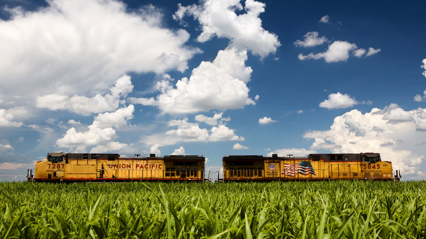 1370x770 Download Wallpaper Locomotives GE AC4400CW (Union Pacific) (). The Wallpaper, photo, Desktop