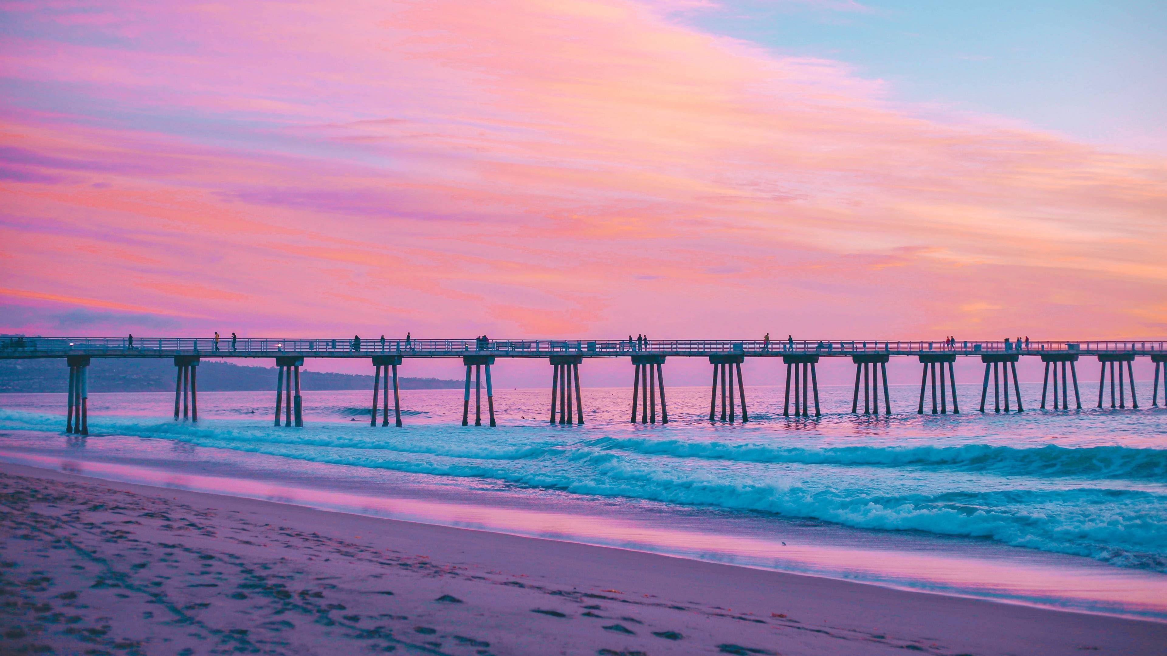 3840x2160 Hermosa Beach 4K wallpaper, Desktop