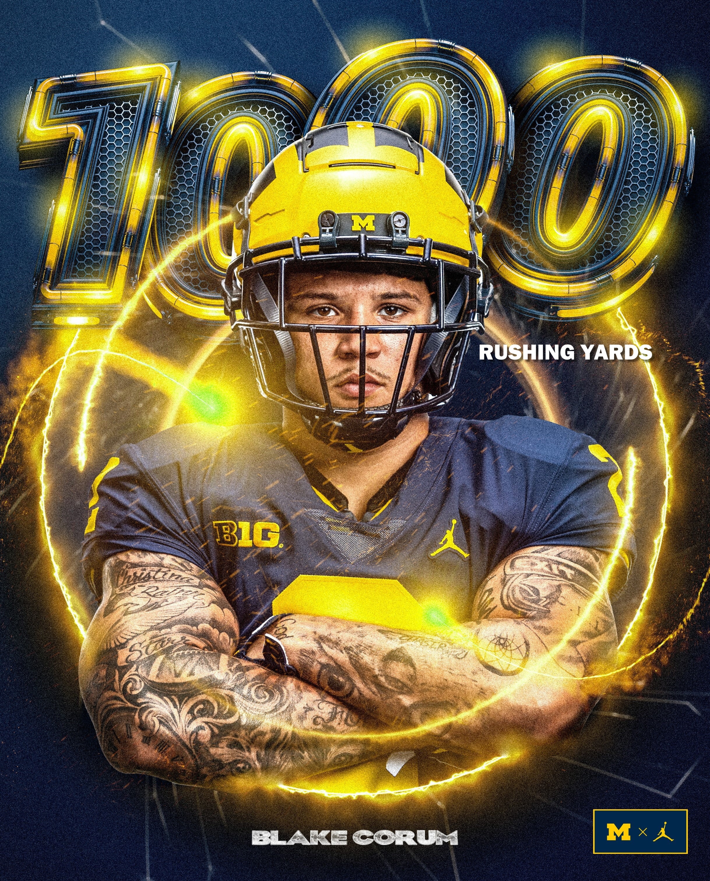 2440x3030 Michigan Football the eighth game and is already over 000 yards on the season! #GoBlue, Phone