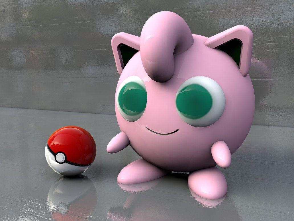 1040x780 Jigglypuff 3D By Dye The Eye, Desktop