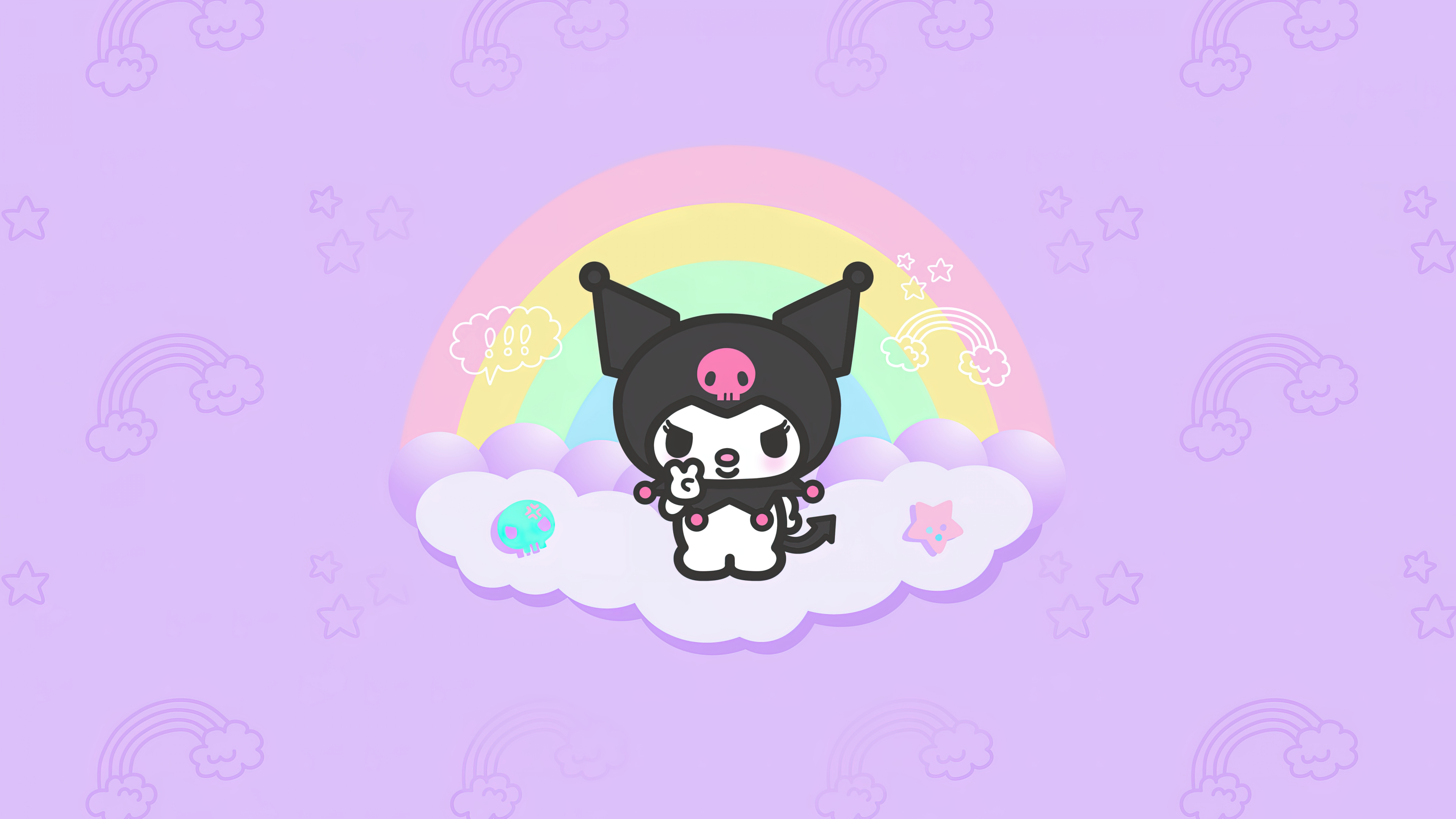 3840x2160 Kuromi Wallpaper 4K, Hello Kitty, Cute, Desktop