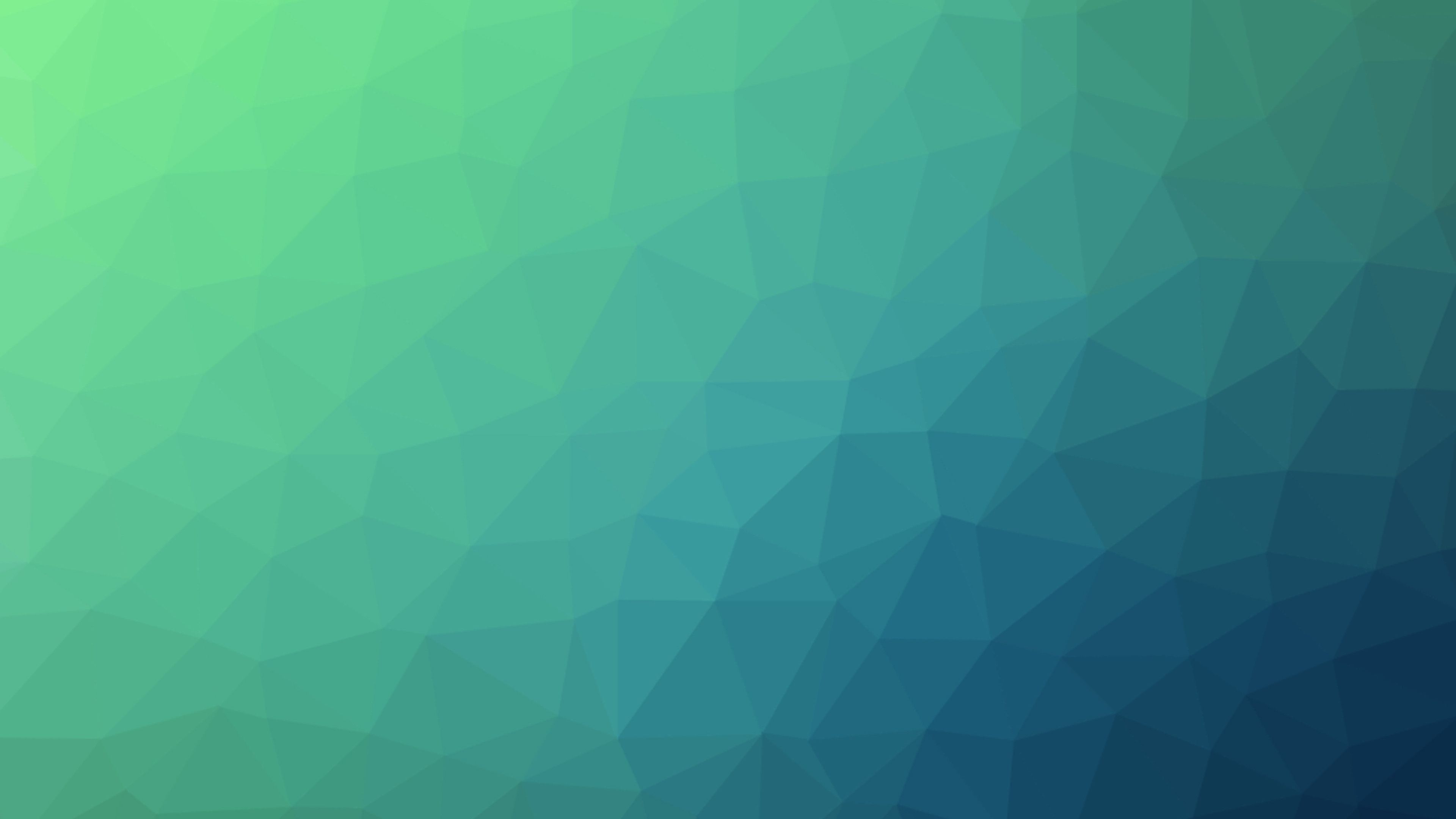 3840x2160 Poly Art Abstract Blue Green Pattern Wallpaper, Desktop