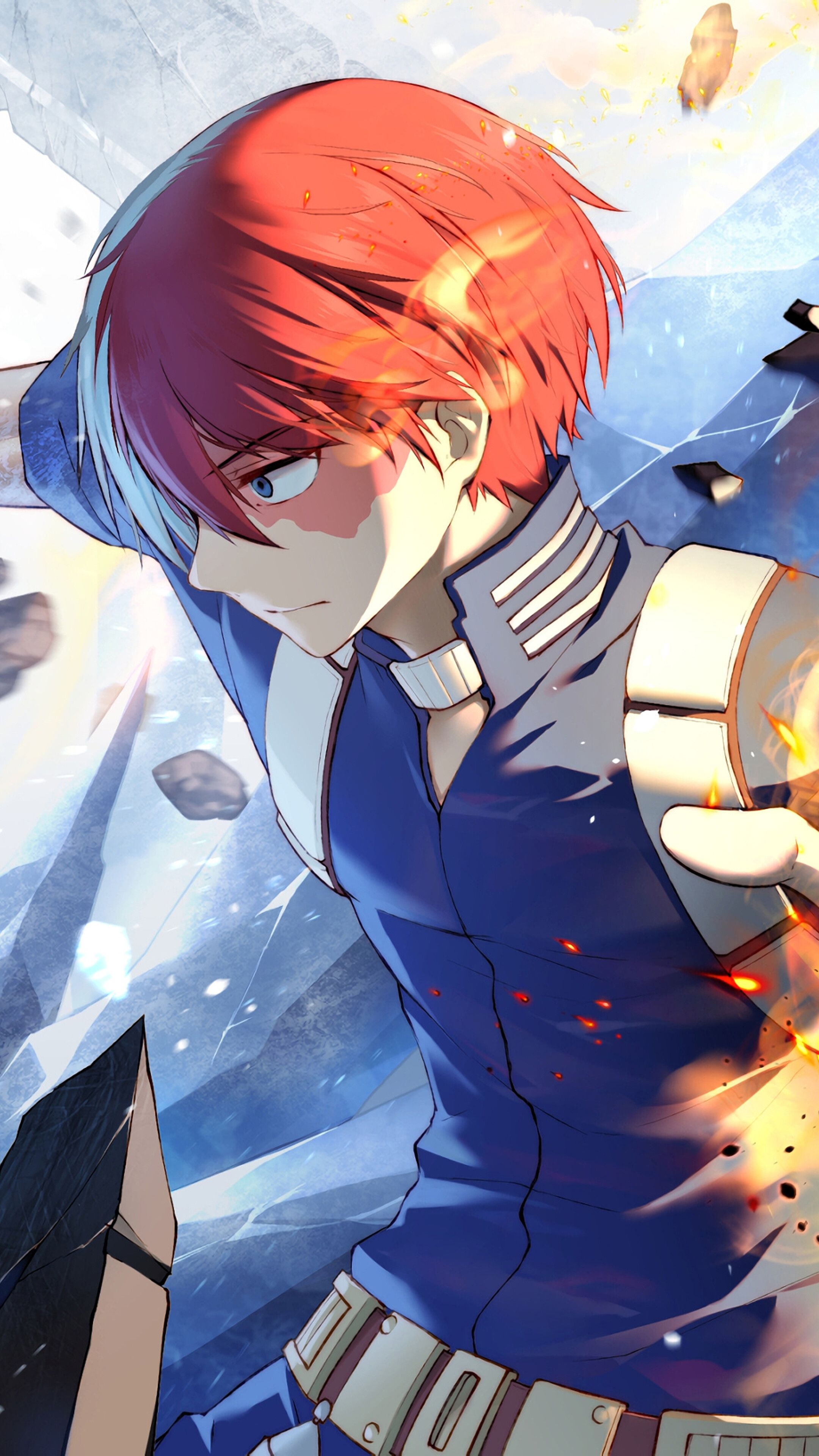 2160x3840 Shoto Todoroki, My Hero Academia, 4K iPhone 6s, 6 HD, Phone