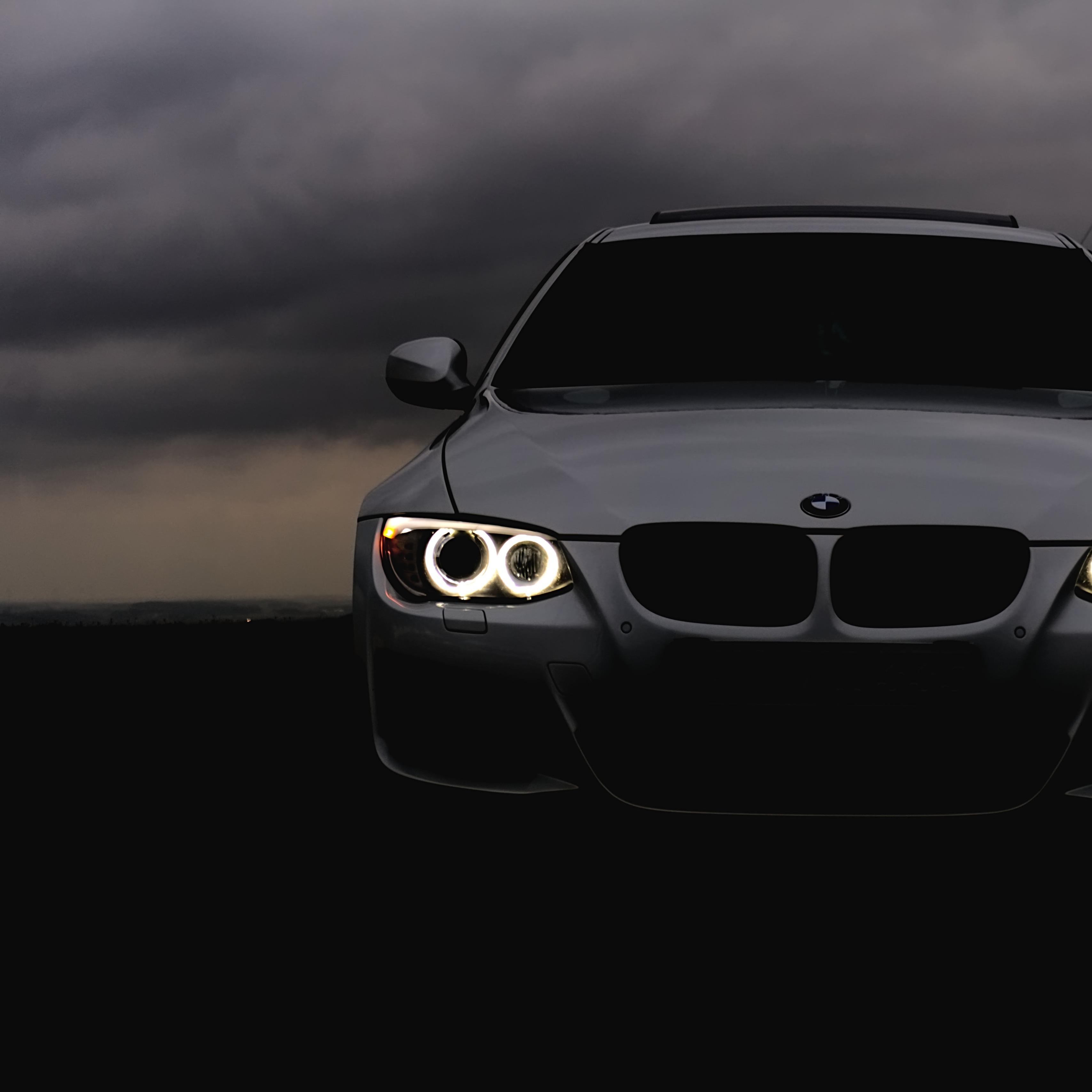 3420x3420 Download wallpaper  bmw, headlights, car, cloudy, overcast, Phone