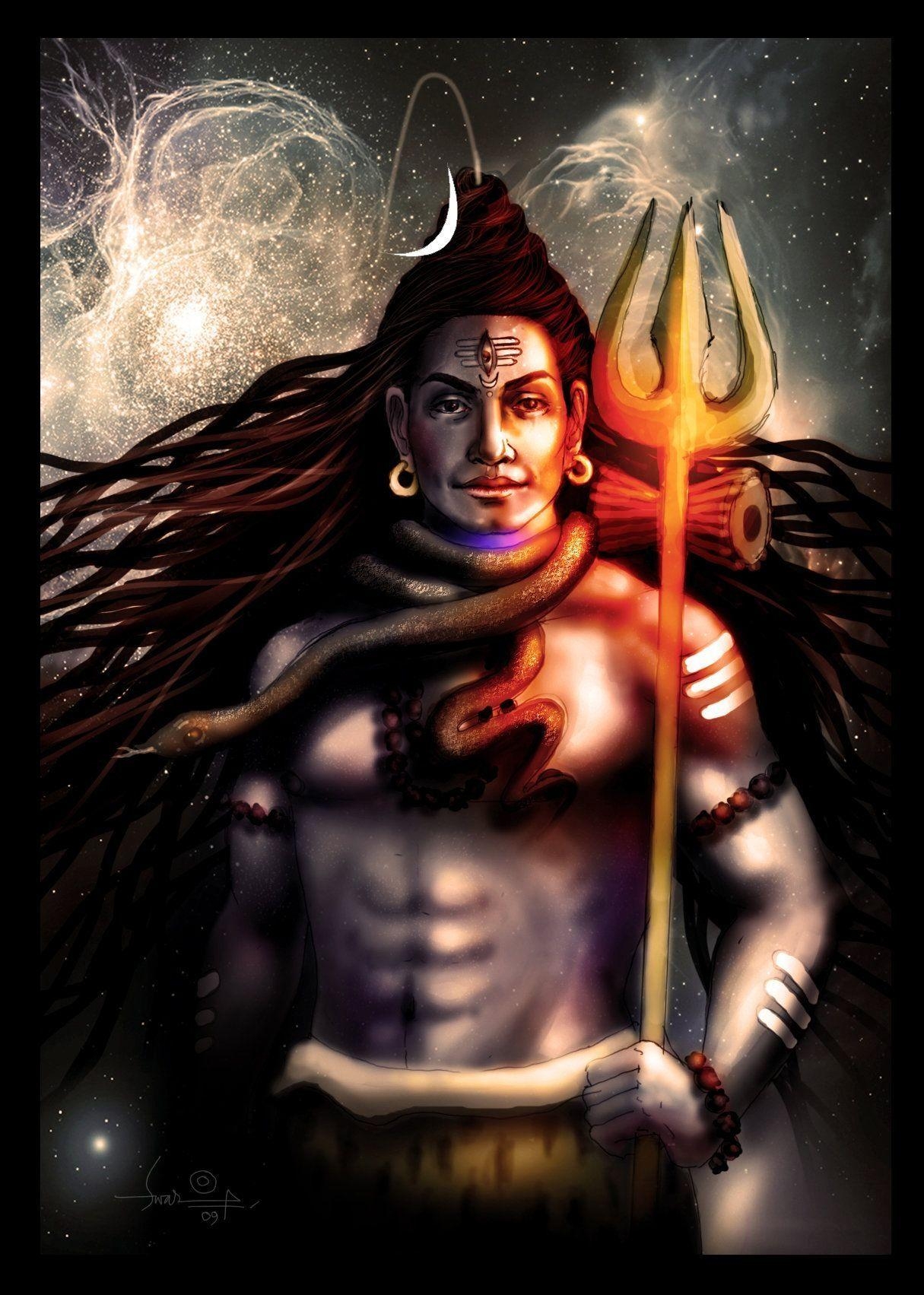 1220x1710 New Lord Shiva Angry Animated 3D Wallpaper, Phone