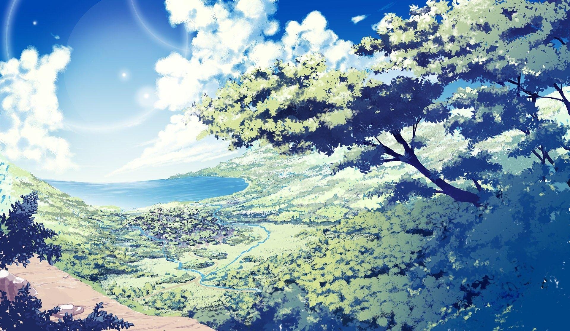 1920x1120 Anime Nature Wallpaper, Desktop