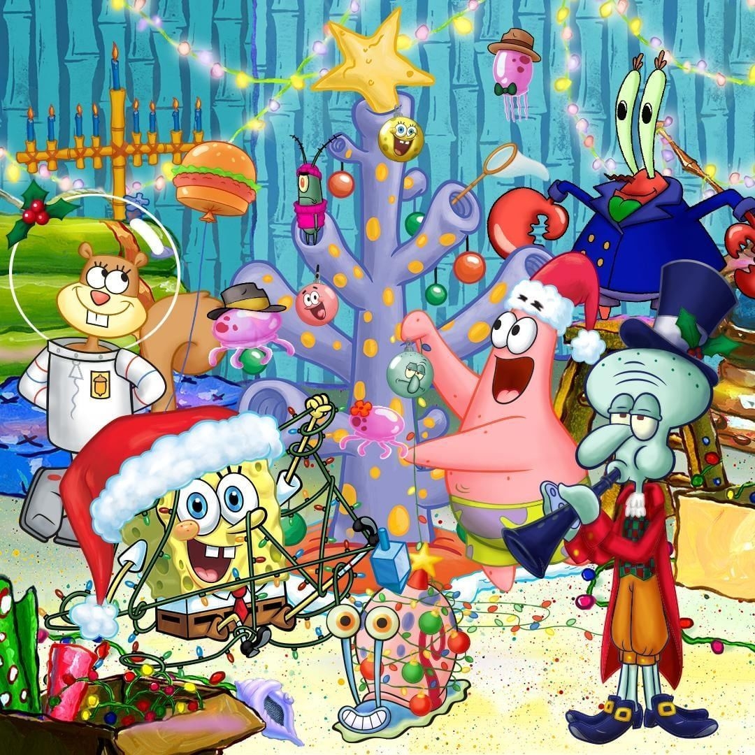 1080x1080 SpongeBob SquarePants on Instagram: “Merry Christmas to all (goofy goobers!)”. Spongebob christmas, Cute christmas wallpaper, Spongebob wallpaper, Phone