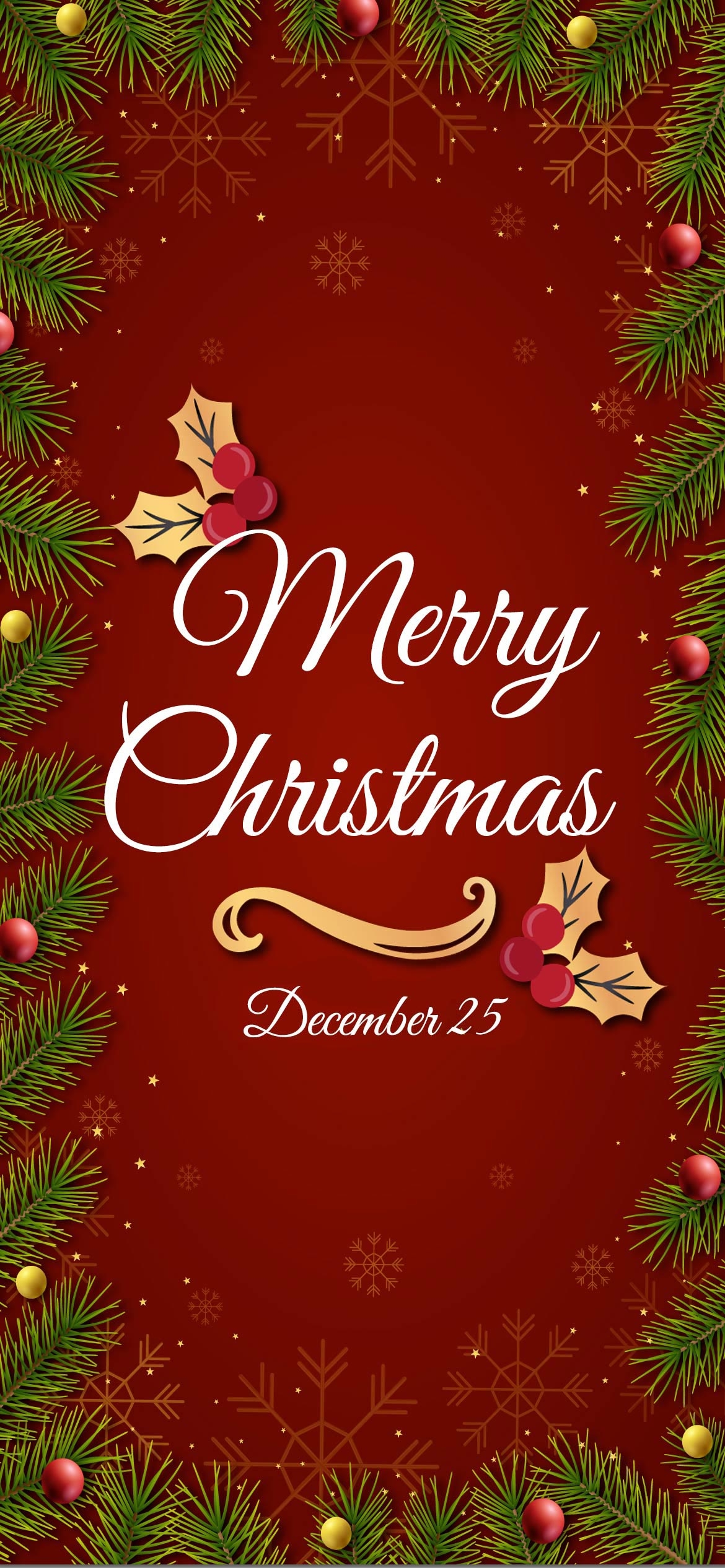 1170x2540 iPhone 13 Merry Christmas Wallpaper, Phone