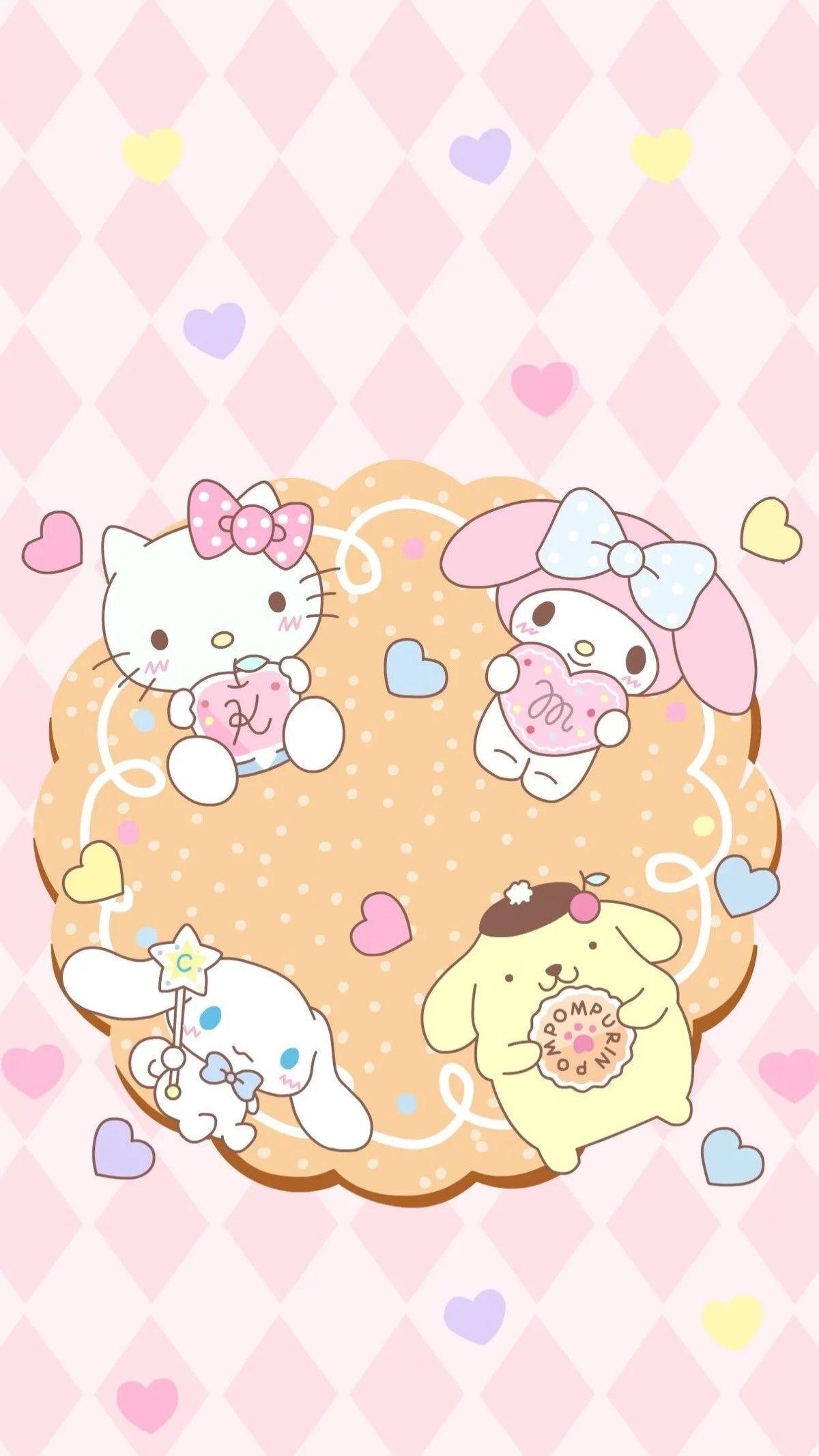 1200x2140 Sanrio Pom Pom Purin and Macaron Wallpaper, Phone