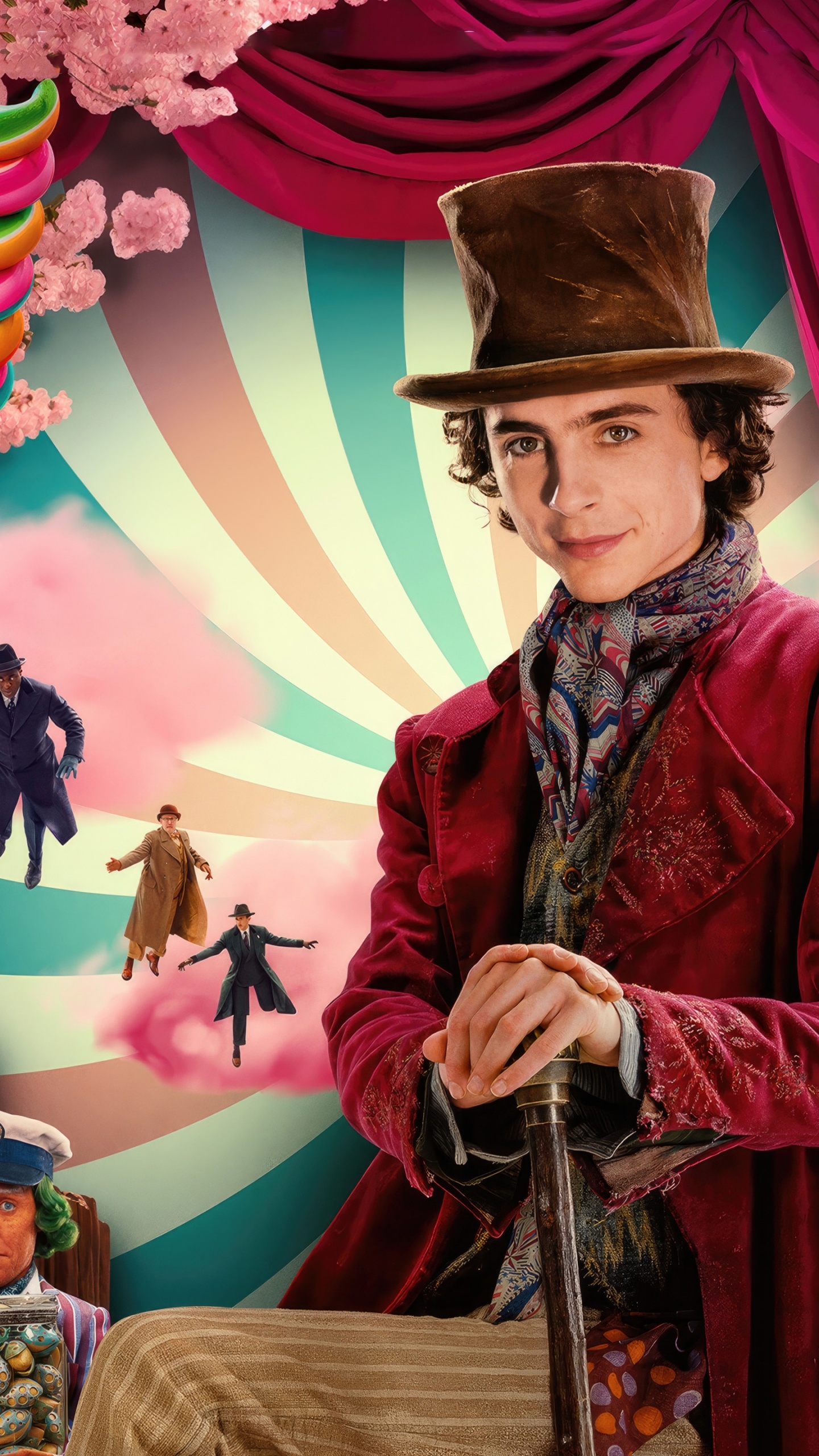 1440x2560 Wonka Wallpaper 4K, Movie poster, 5K, Phone