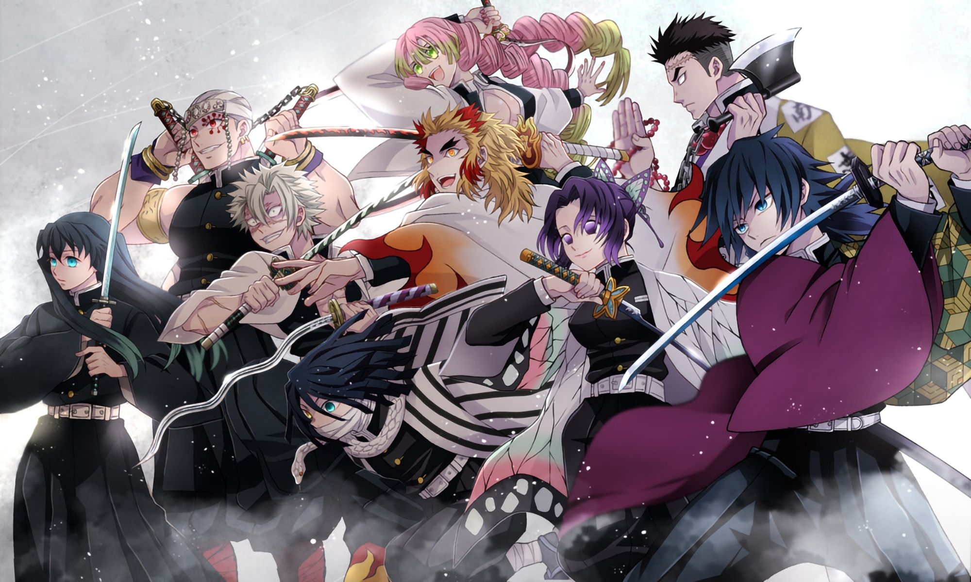 2000x1200 Demon Slayer Group Wallpaper Free Demon Slayer Group Background, Desktop