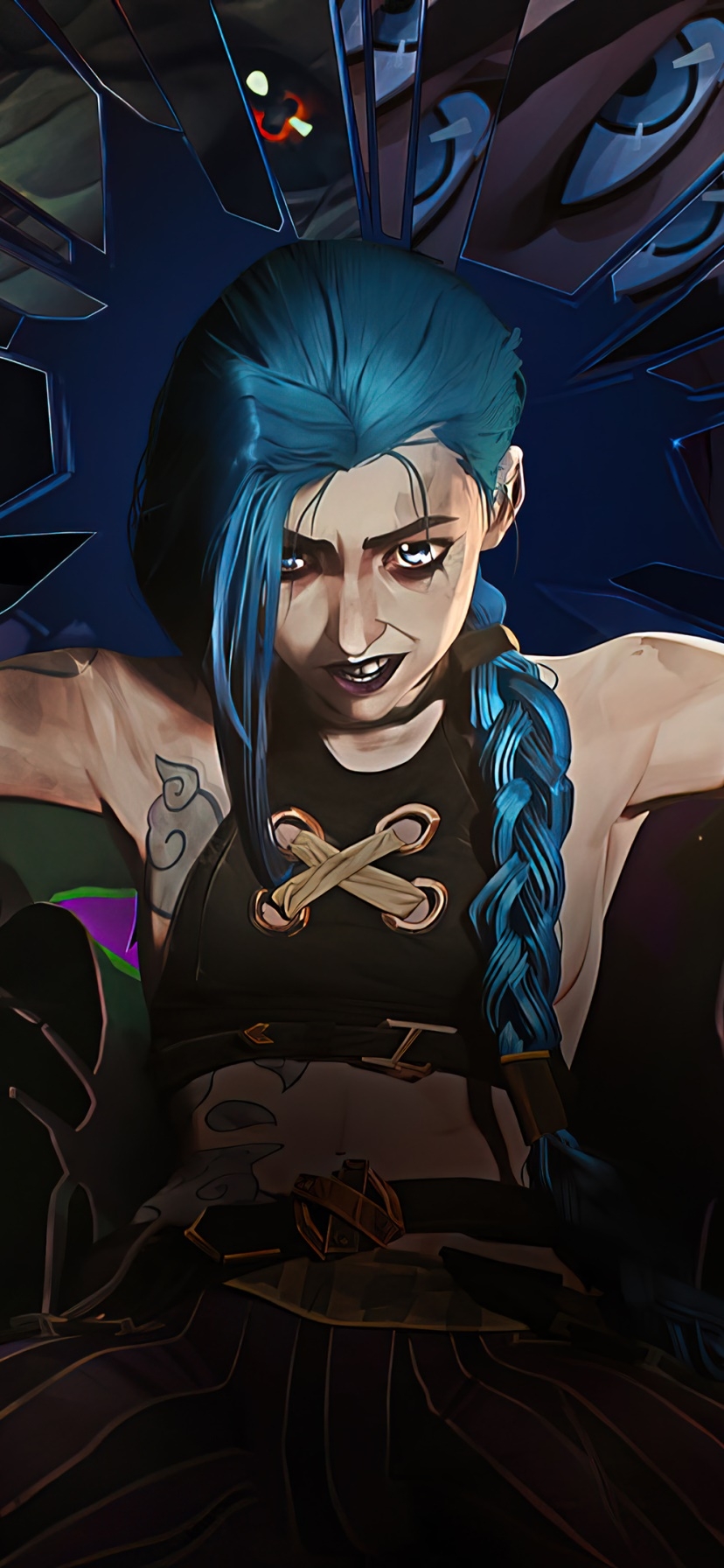 830x1800 Wallpaper / TV Show Arcane Phone Wallpaper, Jinx (League Of Legends),  free download, Phone