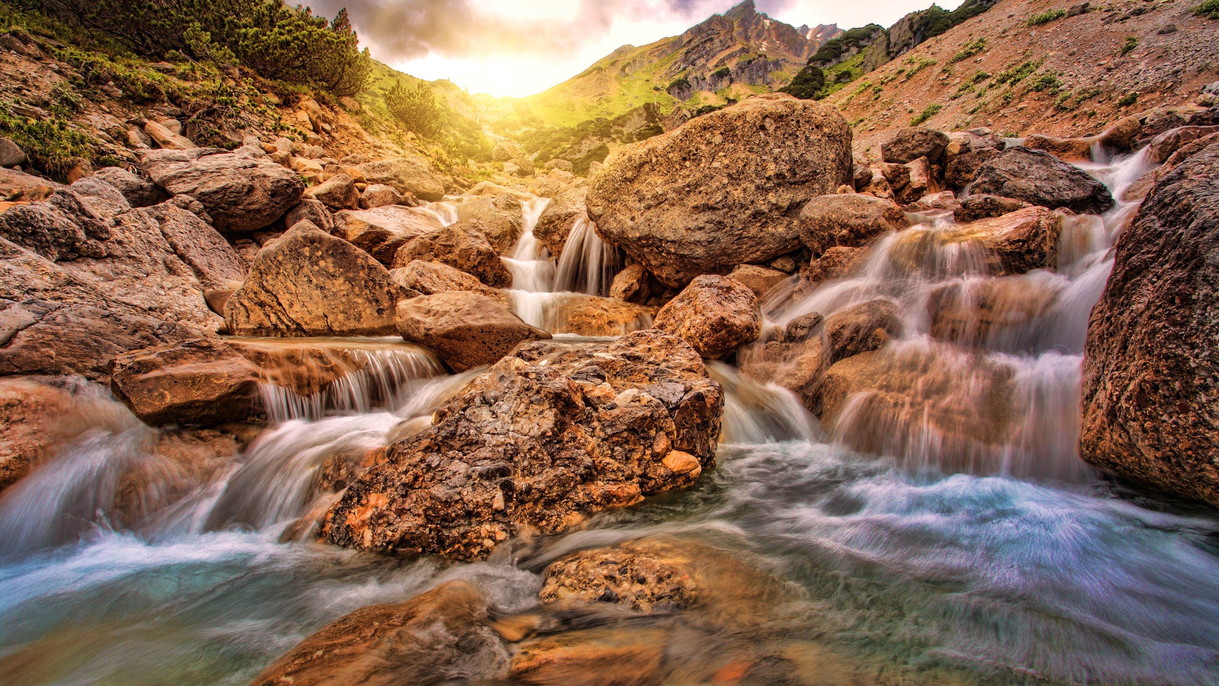 4000x2250 Glen Alpine Falls In California 4k Wallpaper Wallpaper For Chromebook, Desktop