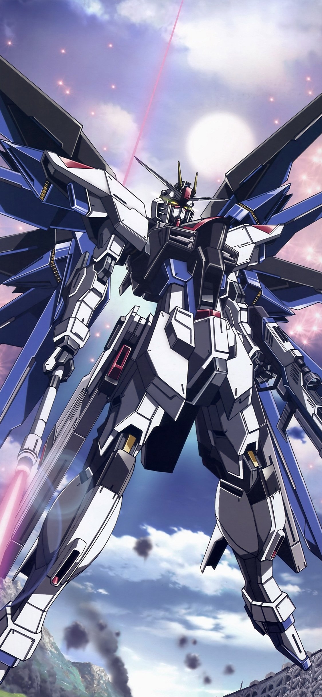 1130x2440 Freedom Gundam Art Illustration, Phone