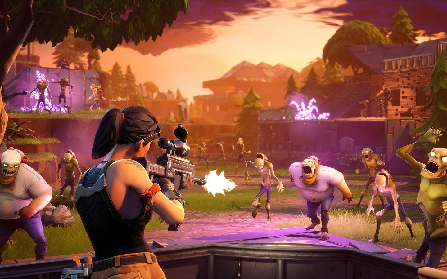 1440x900 Video Game Background, Fortnite Commando Shooting, Video, Desktop