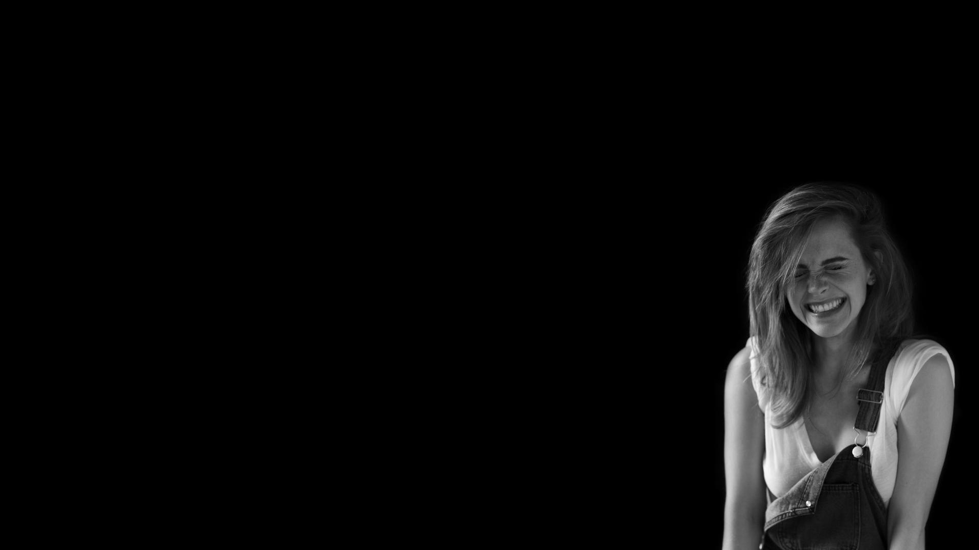 1920x1080 Beautiful Emma Watson Black and White Wallpaper 2014, Desktop