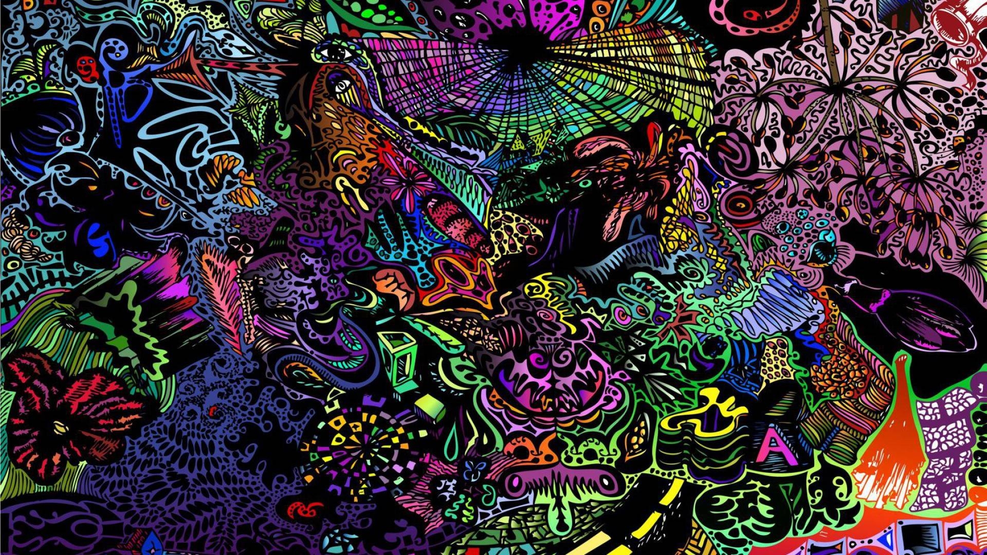 1920x1080 Miscellaneous Digital Art Trippy Colorful Wallpaper, Desktop