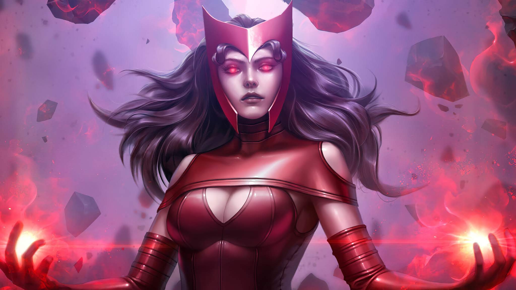 2050x1160 Scarlet Witch Art, Desktop