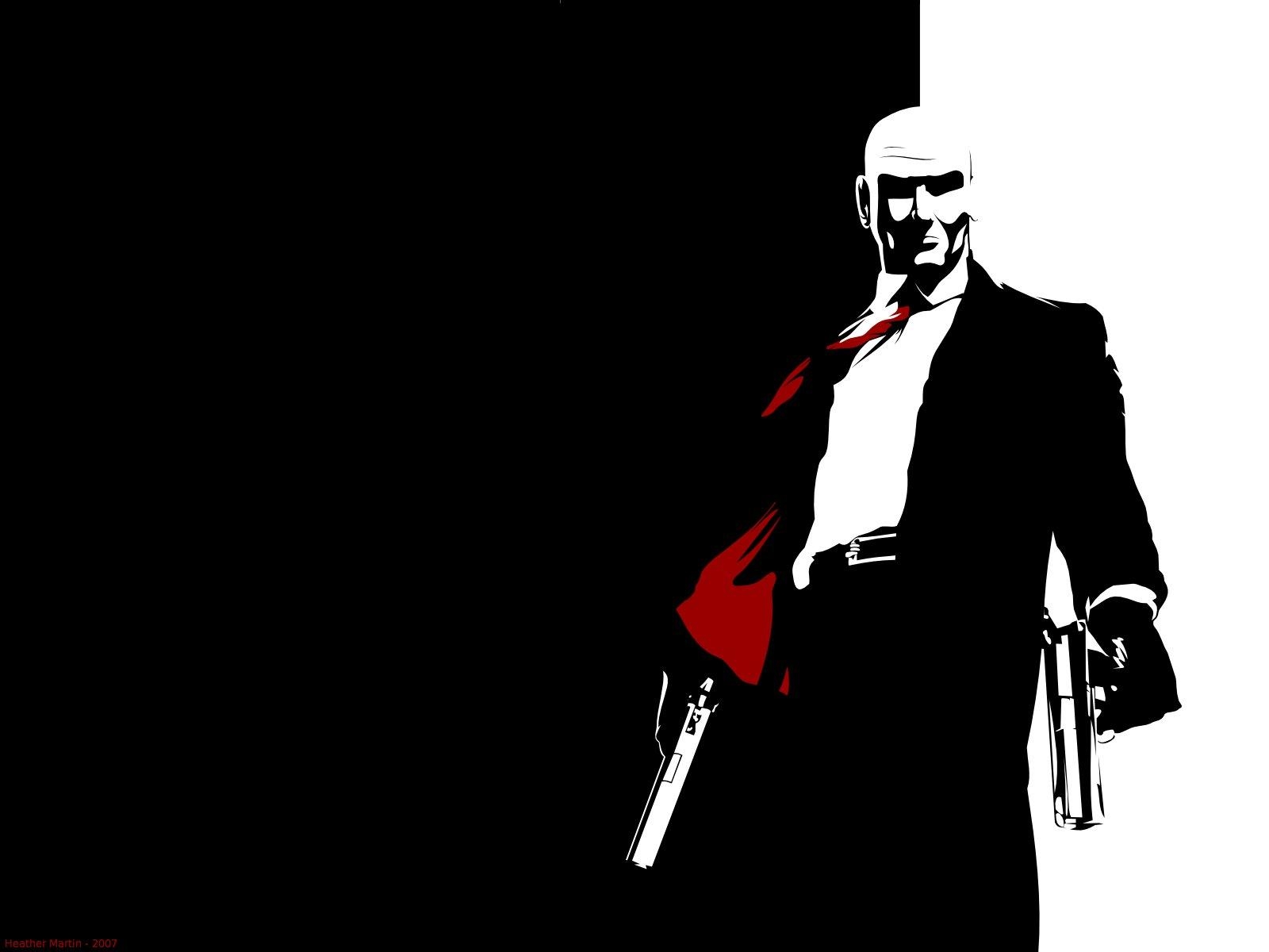 1600x1200 Video games guns Hitman Agent 47 wallpaperx1200, Desktop