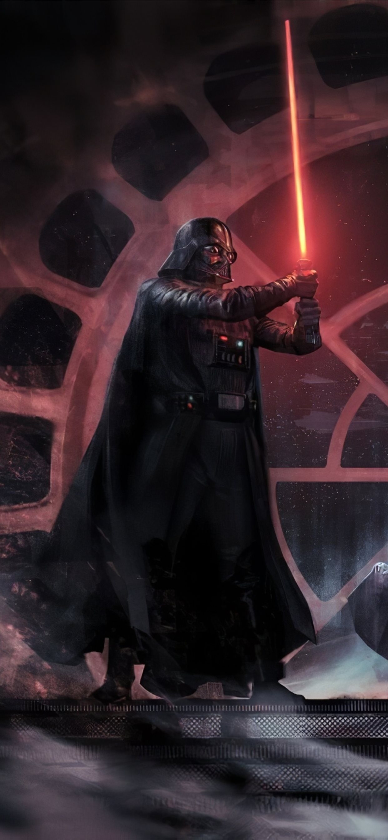 1250x2690 darth vader vs luke skywalker iPhone X, Phone