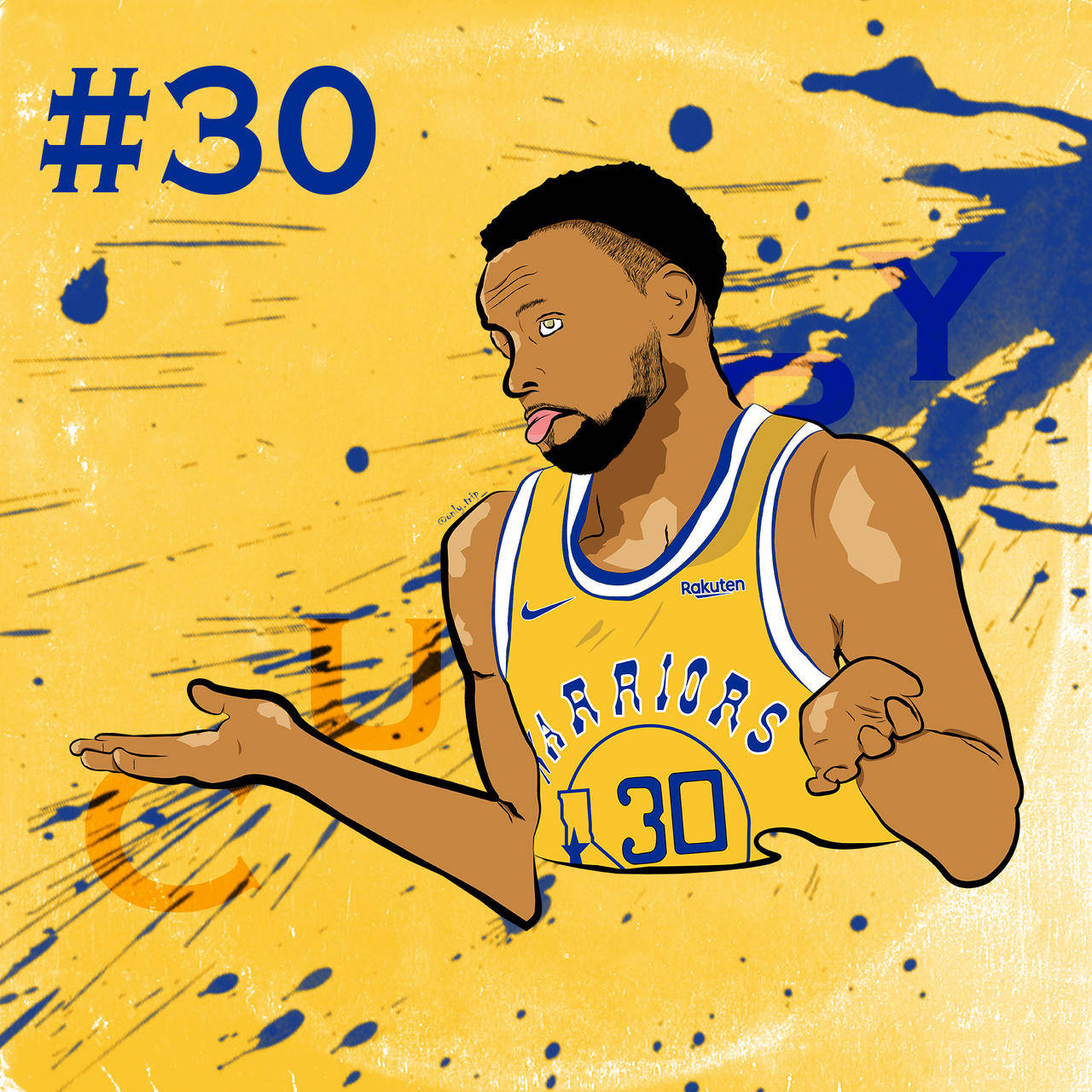 1280x1280 Cartoon Stephen Curry Wallpaper, Phone