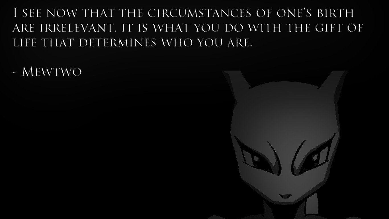 1370x770 Anime Mewtwo Pkemon Quotes, Desktop