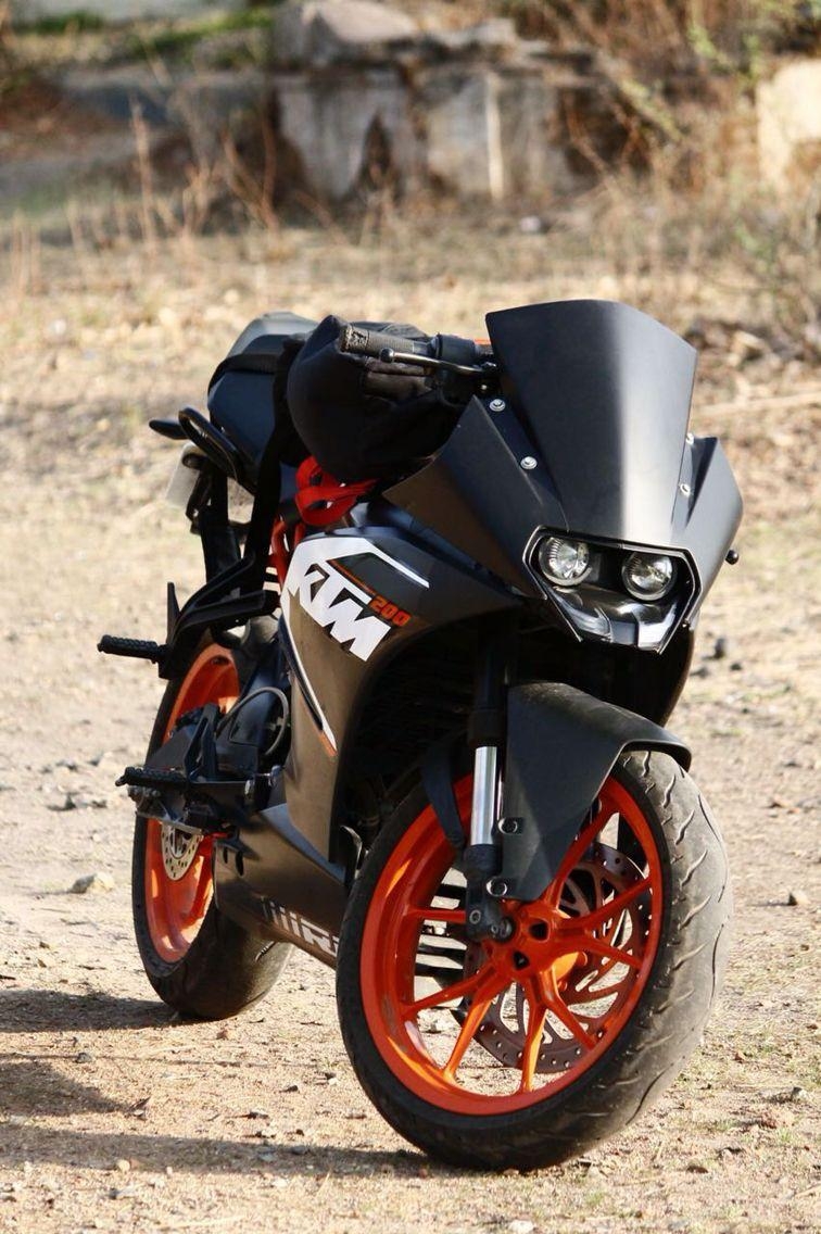 760x1140 KTM RC 200 with wrapped Black Visor. Motoporn, Phone