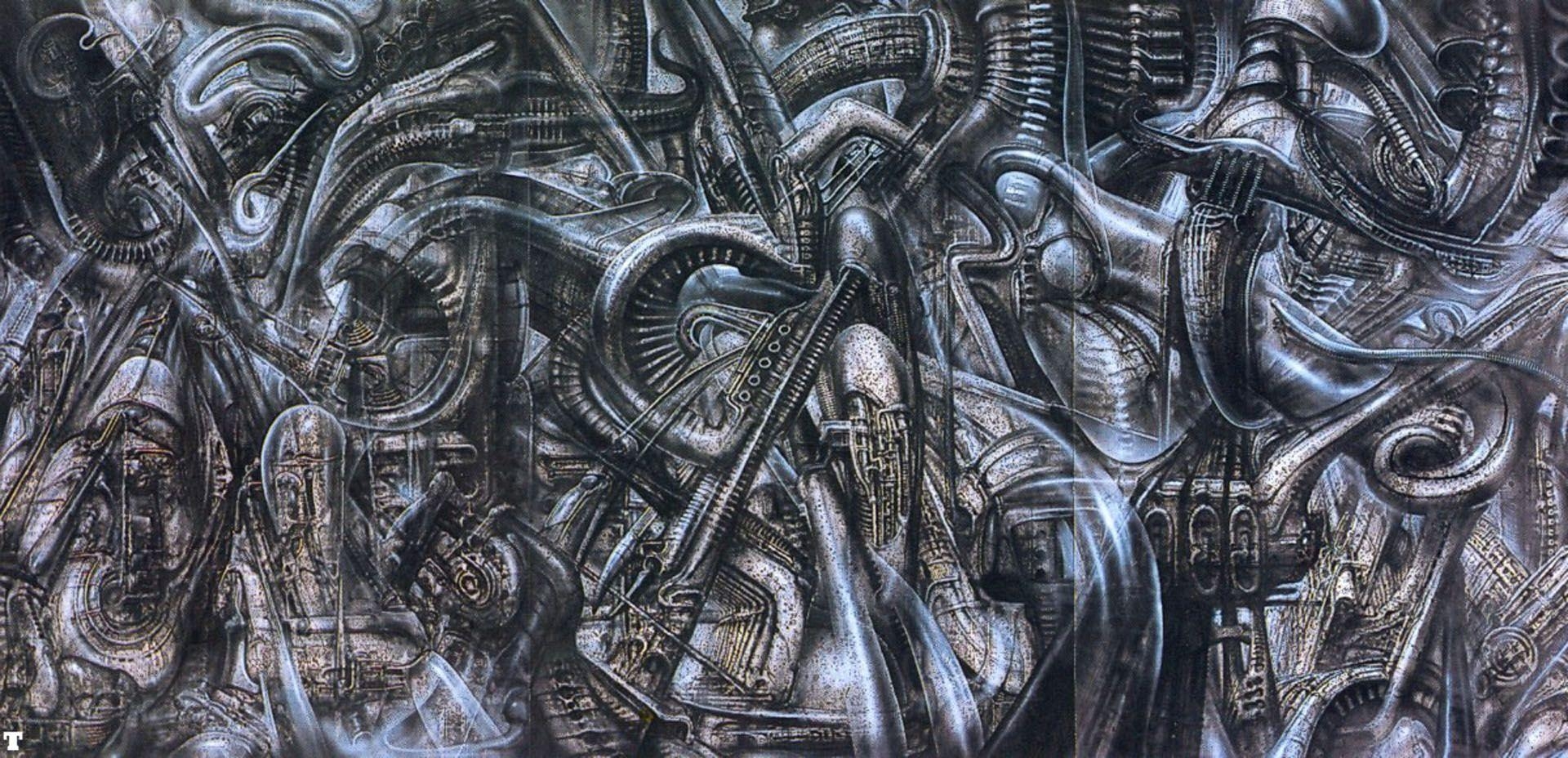 1920x930 h.r. giger wallpaper w Google. H.R. Giger, Dual Screen