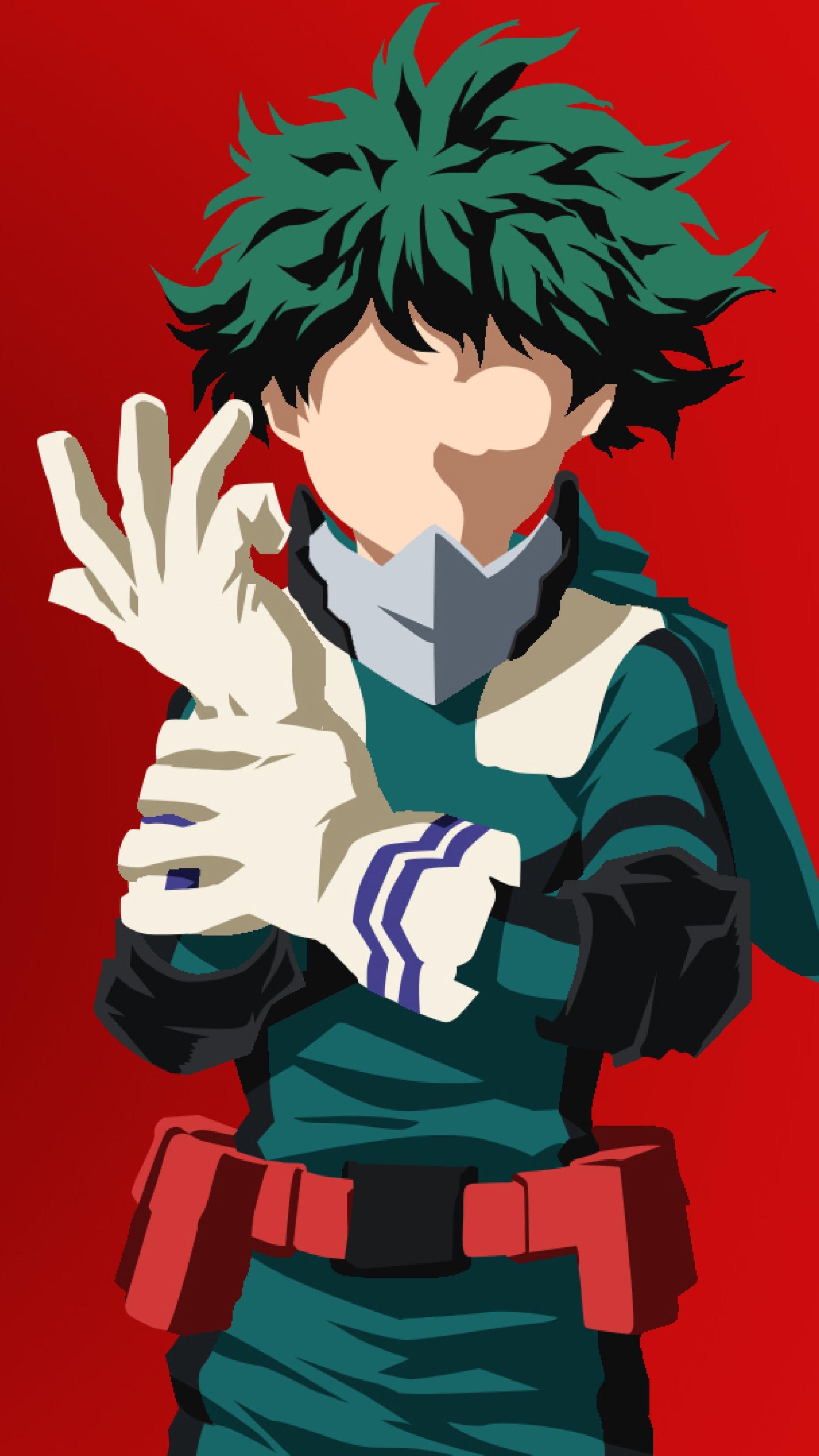 2160x3840 Izuku Midoriya Deku My Hero Academia Minimal, Full HD Wallpaper, Phone