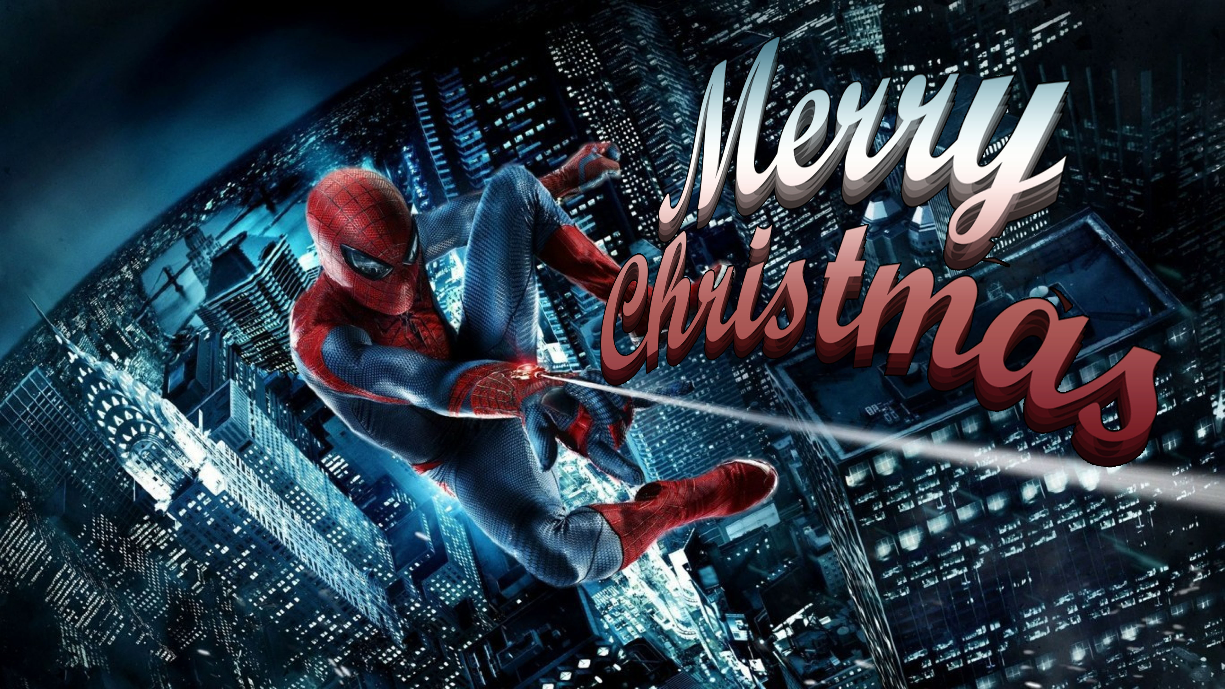 5120x2880 Happy Merry Christmas Greetings Amazing Spiderman Kids Ultra HD Wallpaper, Desktop