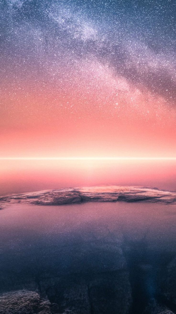 740x1310 Horizon Sunset Starry Sky Collision Edge 4K Ultra HD Mobile Wallpaper. Nature iphone wallpaper, Night sky wallpaper, Nature wallpaper, Phone