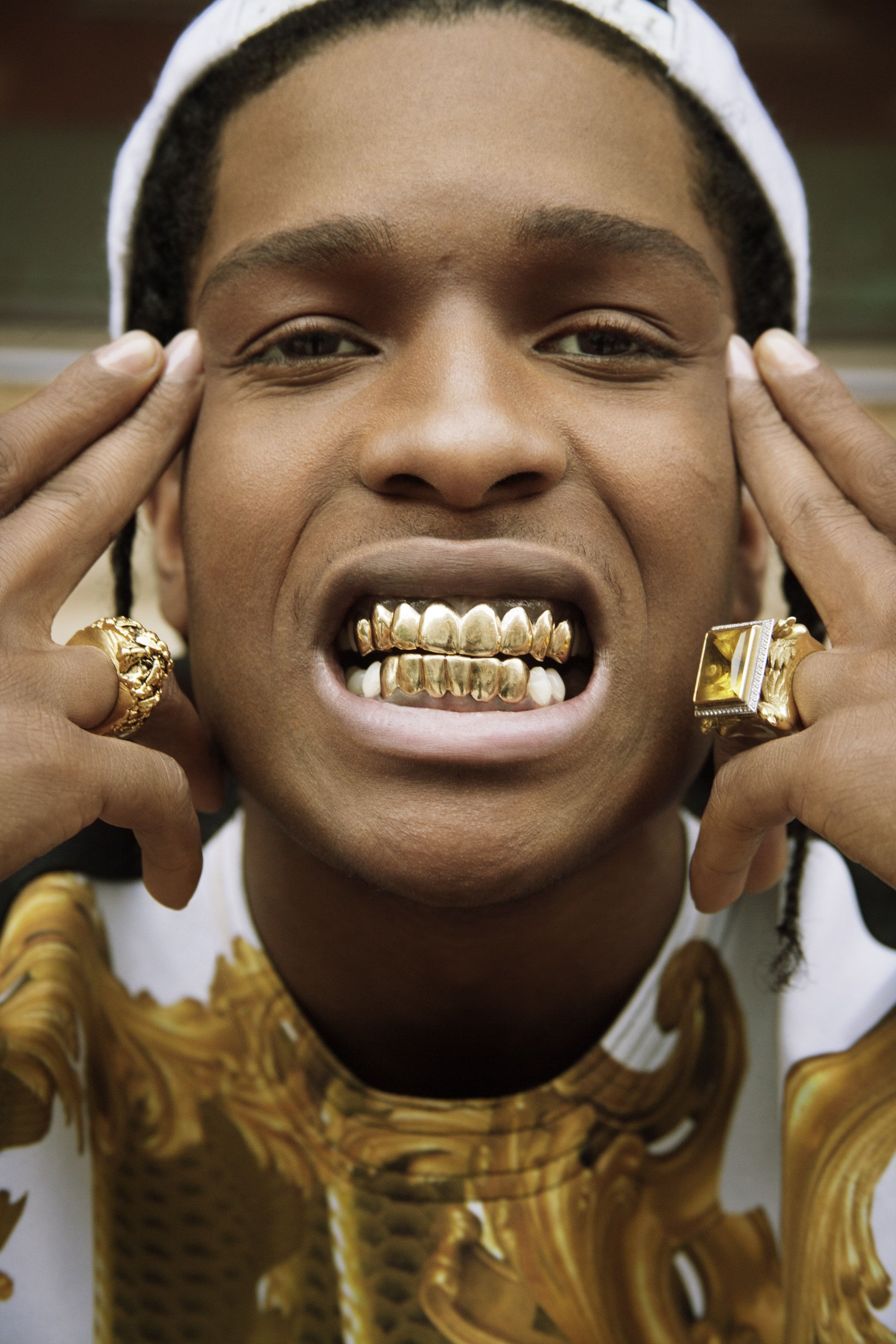 2400x3600 A$AP ROCKY. Grillz, Gold teeth.fr, Phone