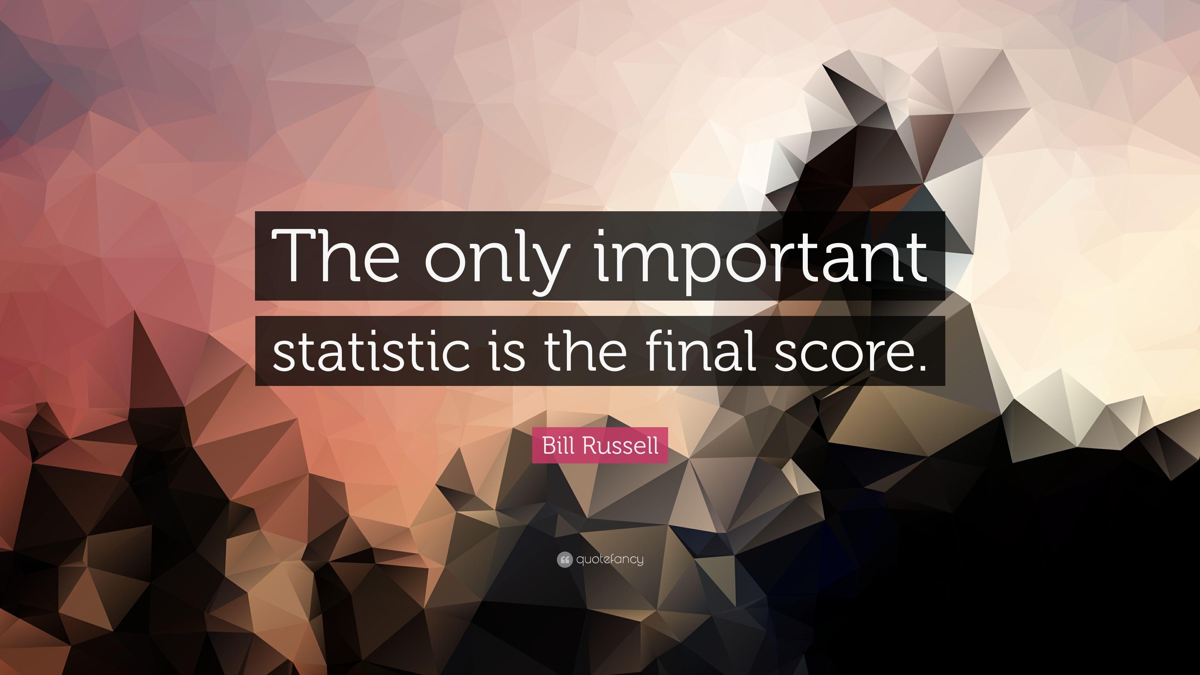 3840x2160 Bill Russell Quote: “The only important statistic is the final, Desktop