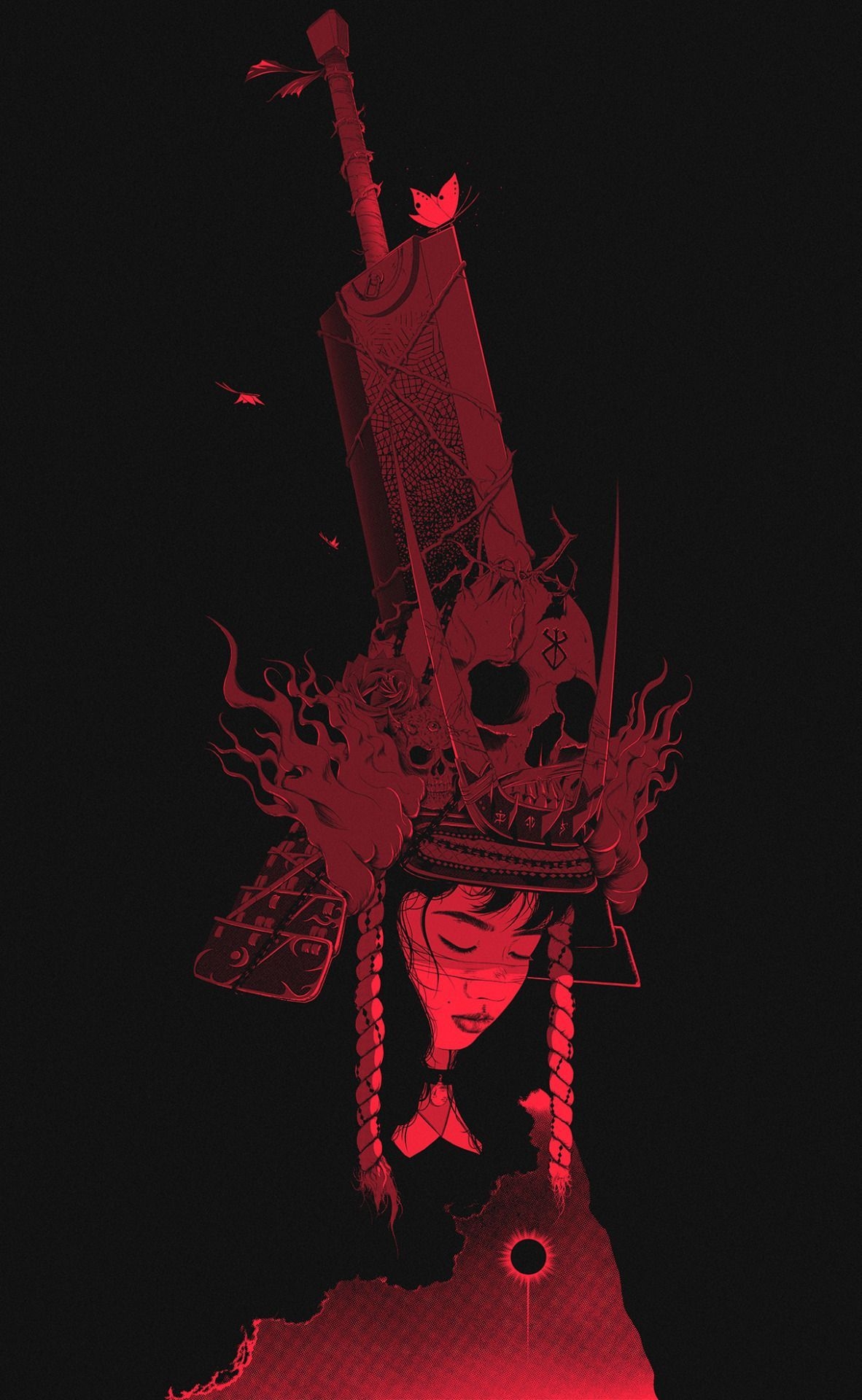 1190x1920 berserk aesthetic wallpaper con Google art, Nishio, Artwork, Phone