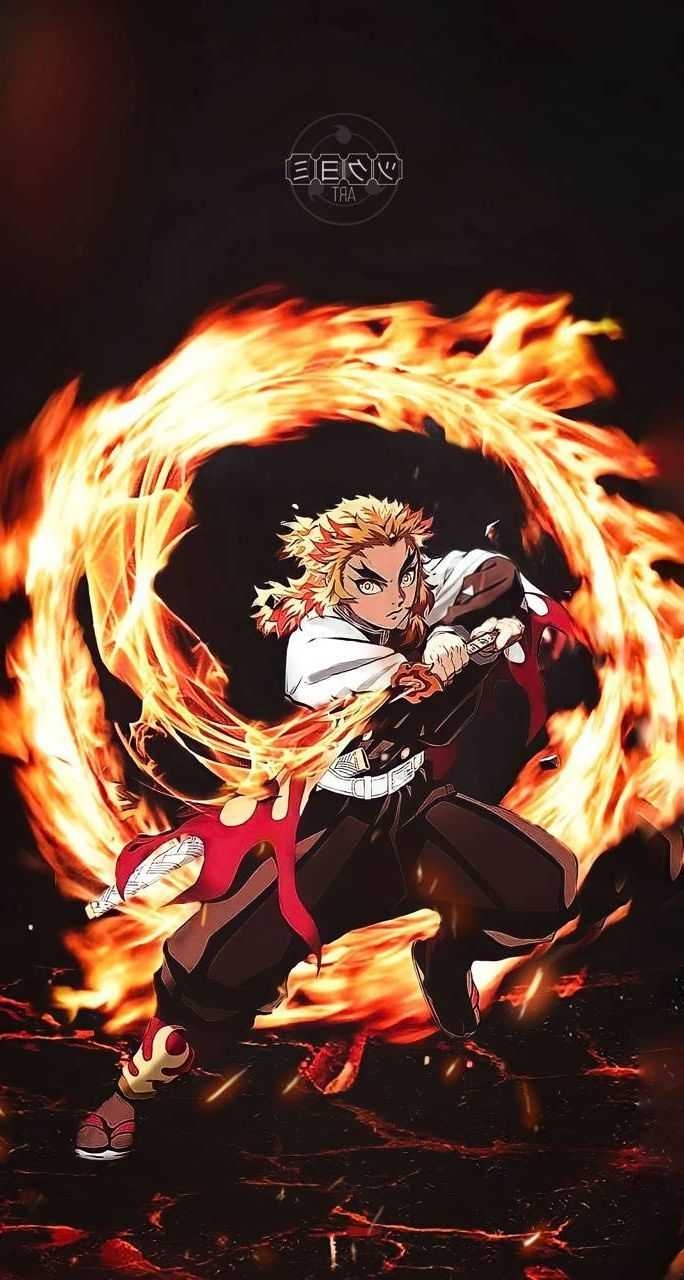 690x1280 Rengoku Wallpaper, Phone