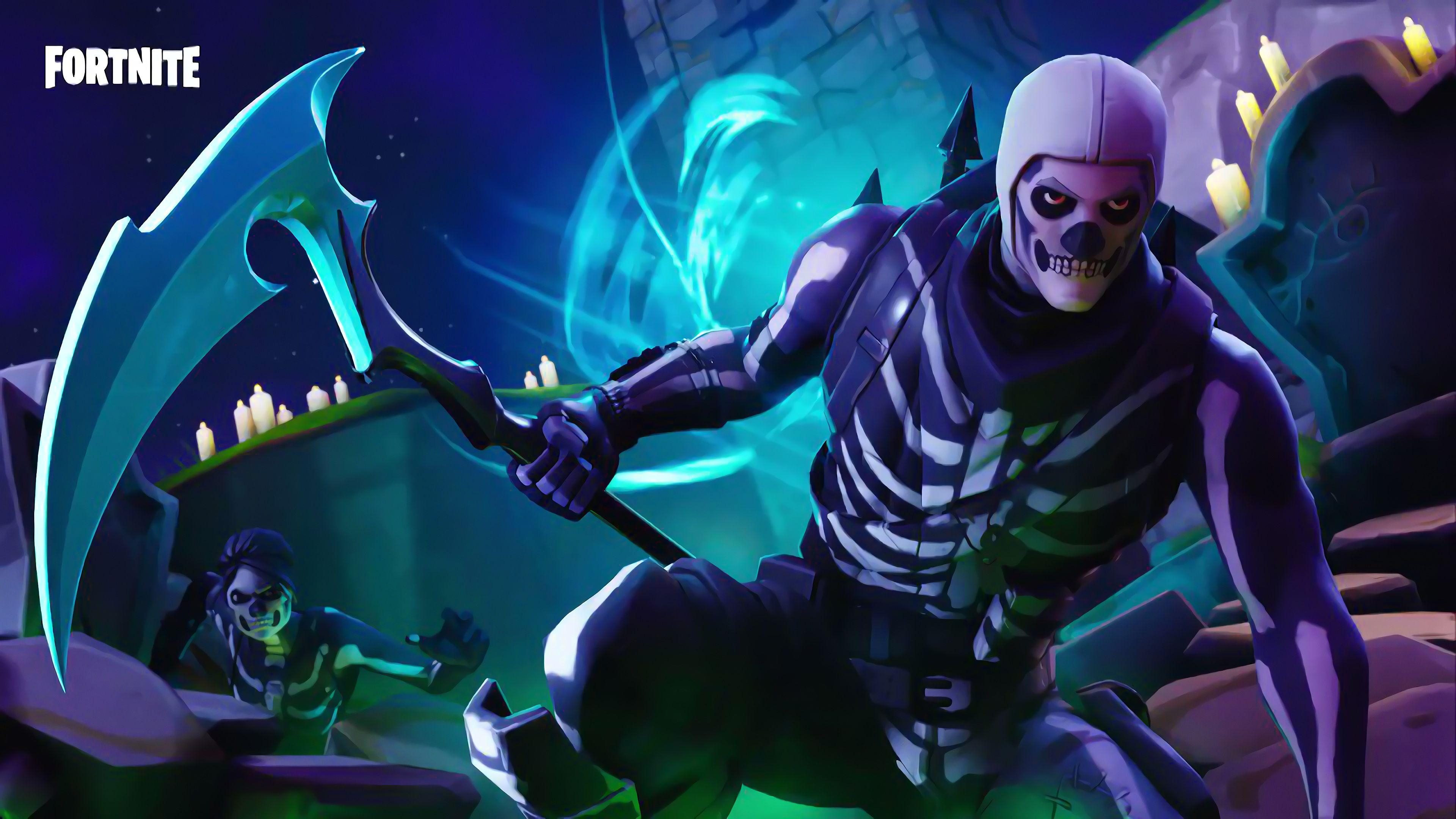 3840x2160 Skull Trooper and Skull Ranger Fortnite Battle Royale 4K, Desktop