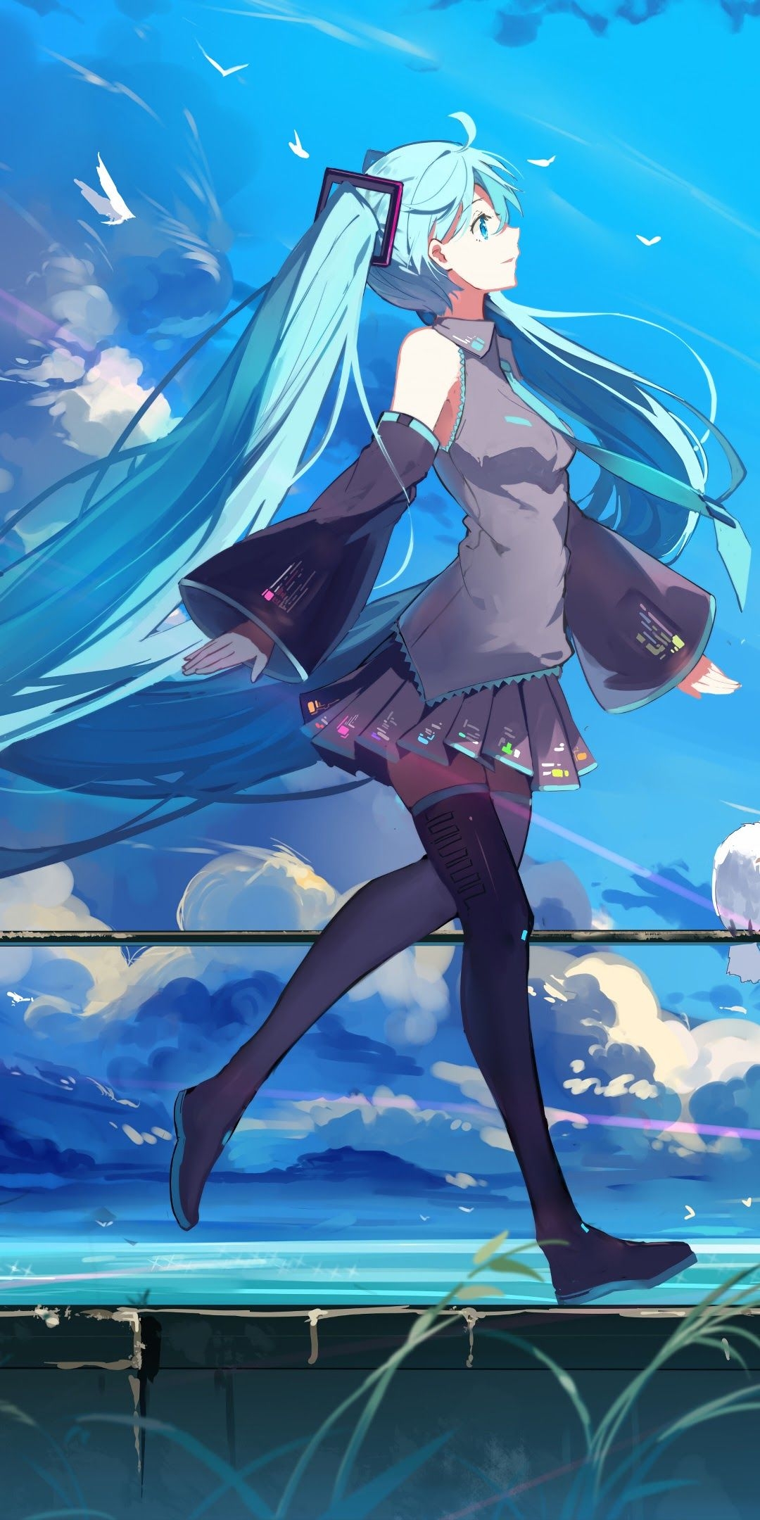 1080x2160 Hatsune Miku Anime Girl 4K Wallpaper, Phone