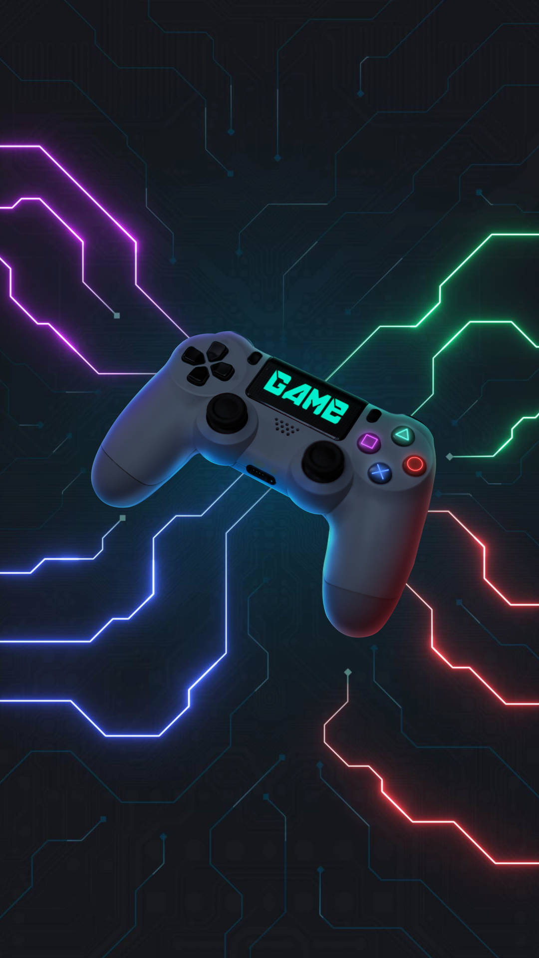 1080x1920 Download Sleek Game Controller Neon Aesthetic iPhone Wallpaper, Phone