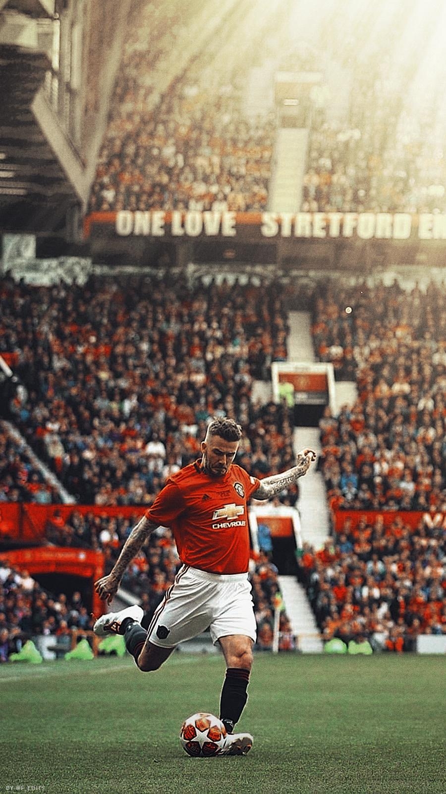 900x1600 David Beckham wallpaper from the charity match at Old Trafford, Phone